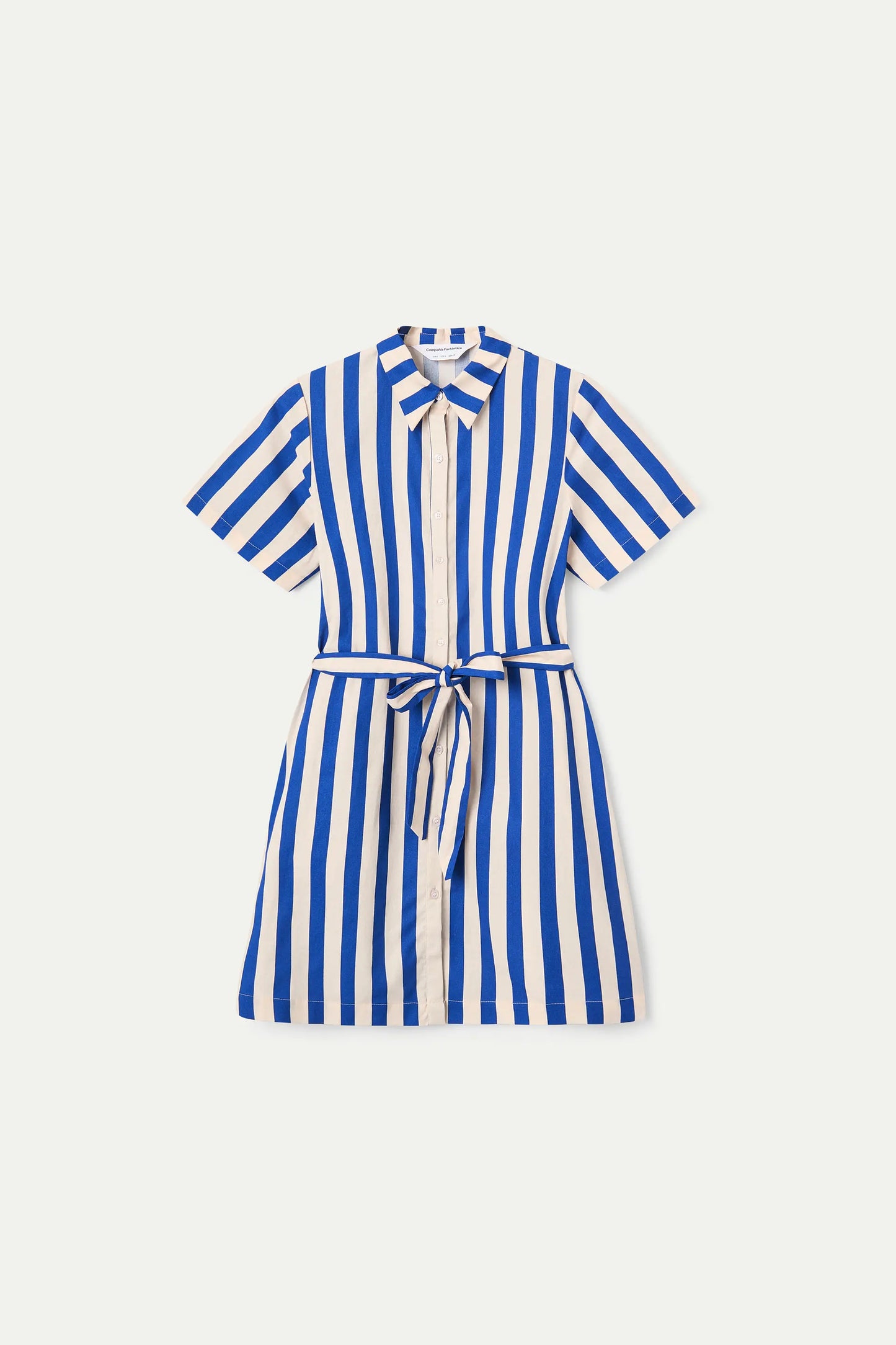 Vestido corto con estampado Bamboo Blue
