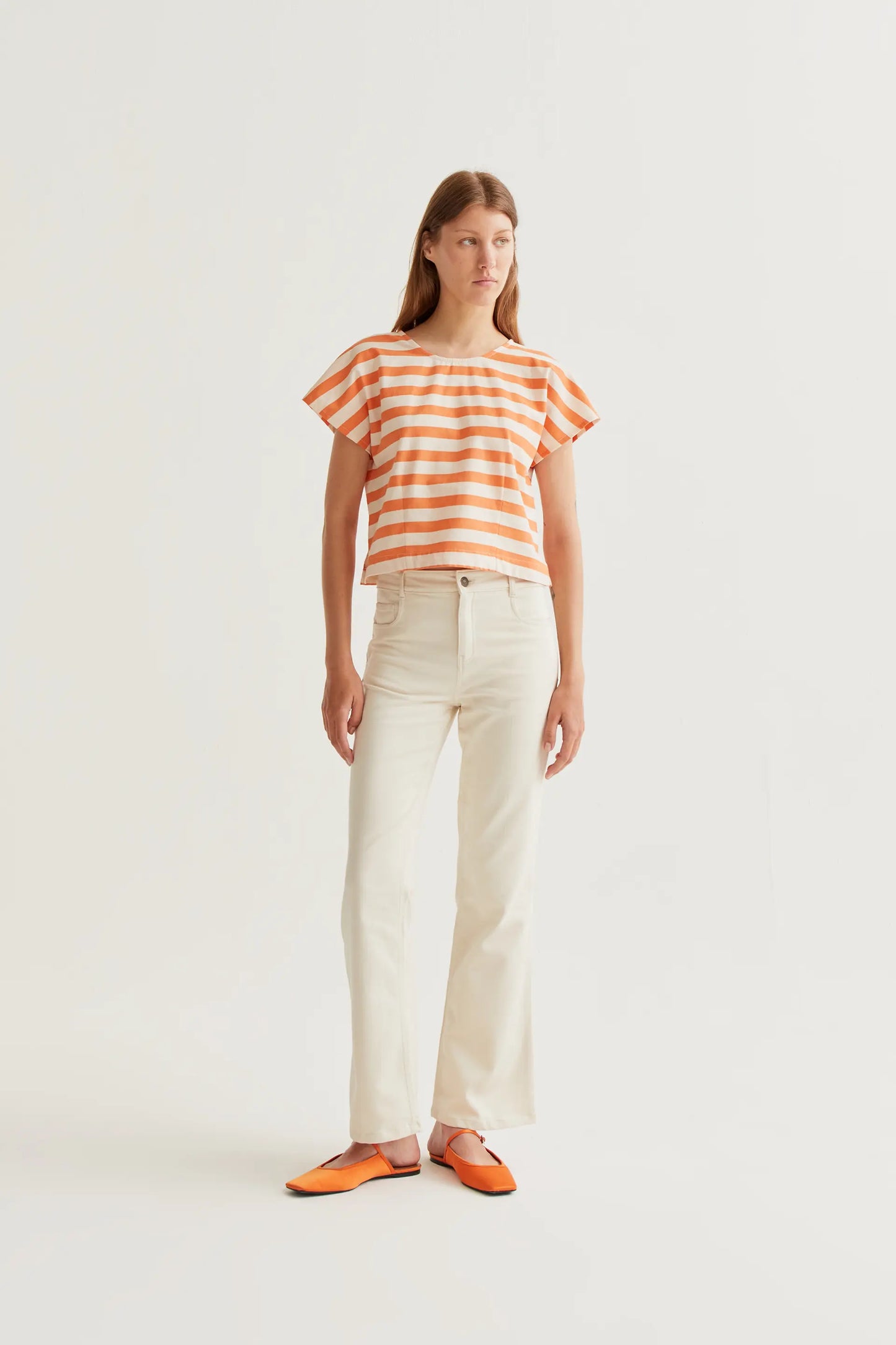 Bamboo Orange Print Top