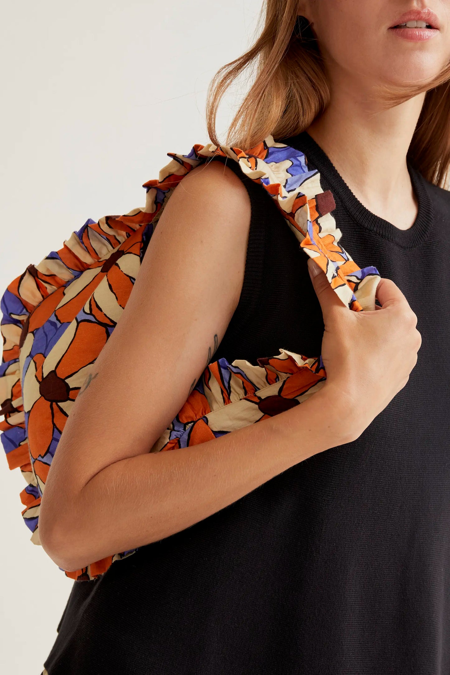 Marigold print bag