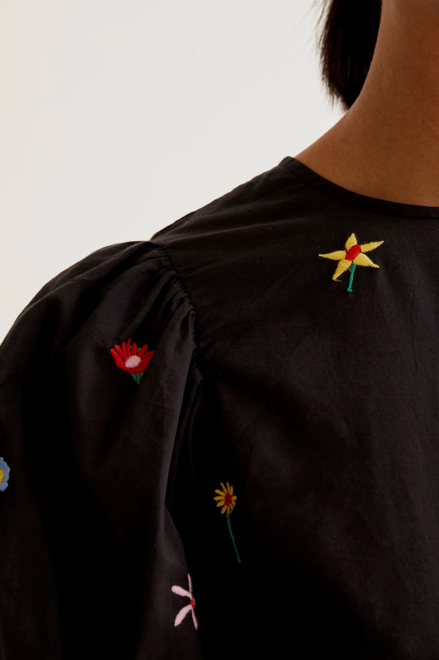 Top con stampa Black Gardener Flowers