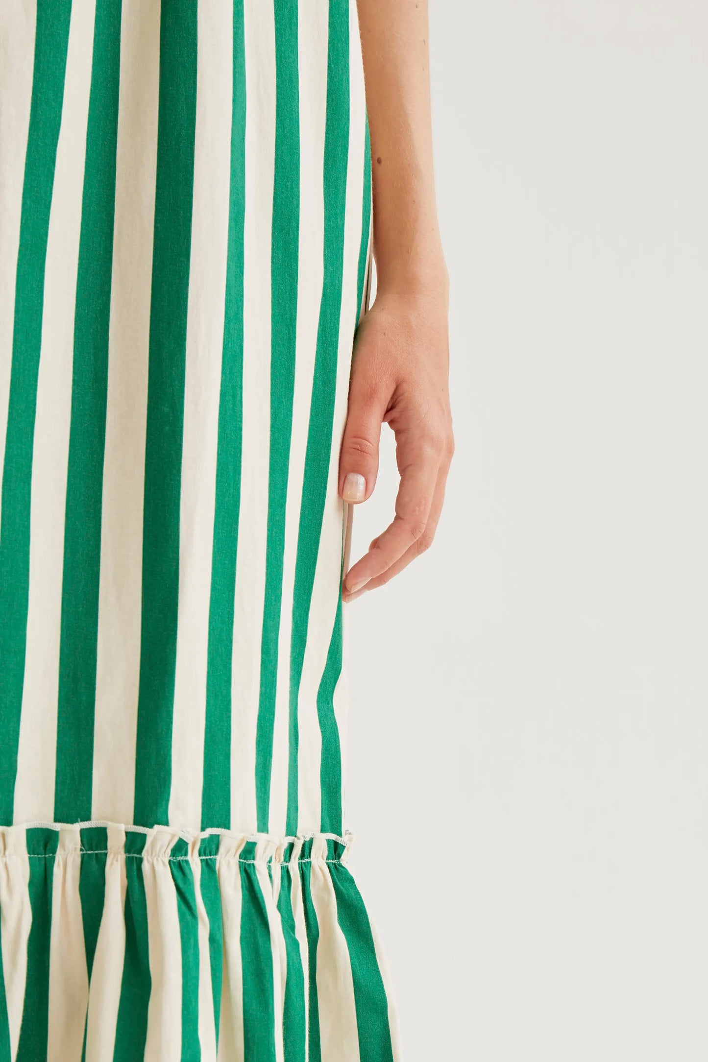 Vestido largo con estampado Bamboo Green