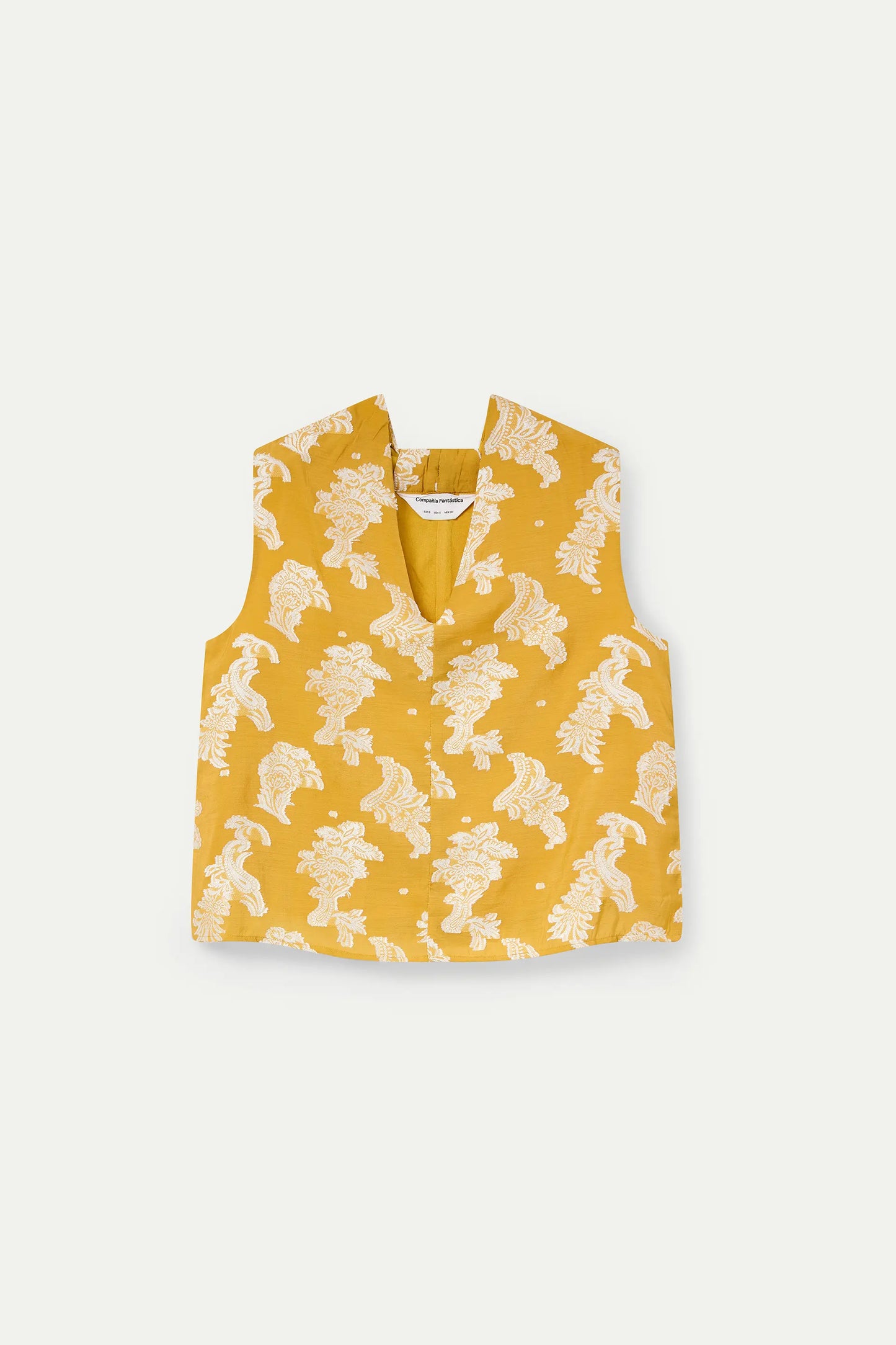 Top con estampado amarillo