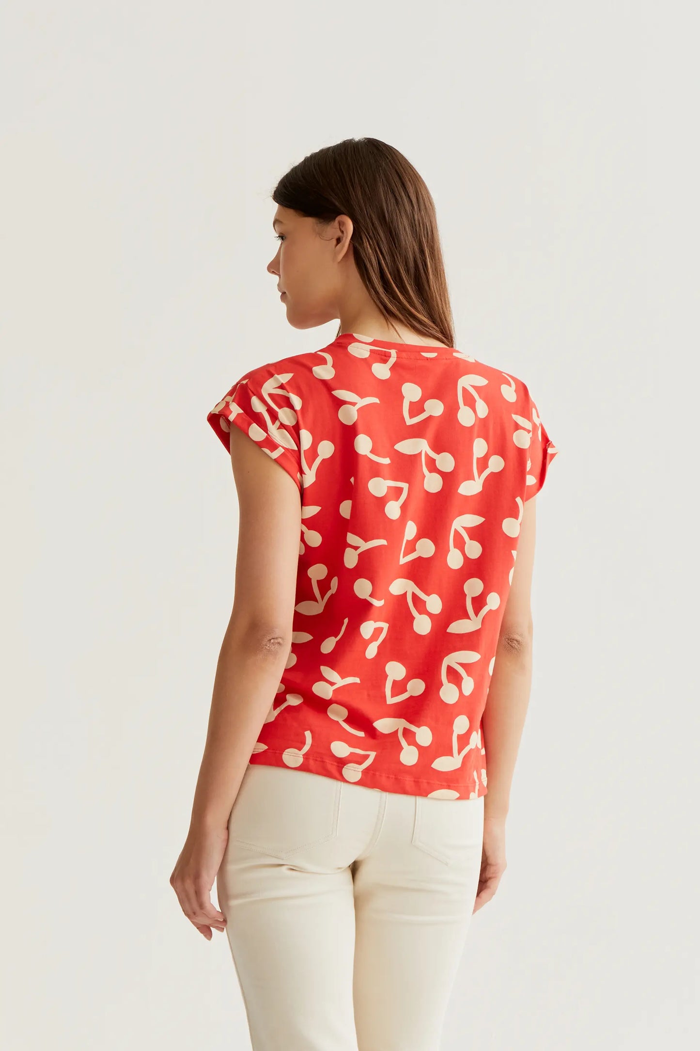 Camiseta con estampado Red Guinda