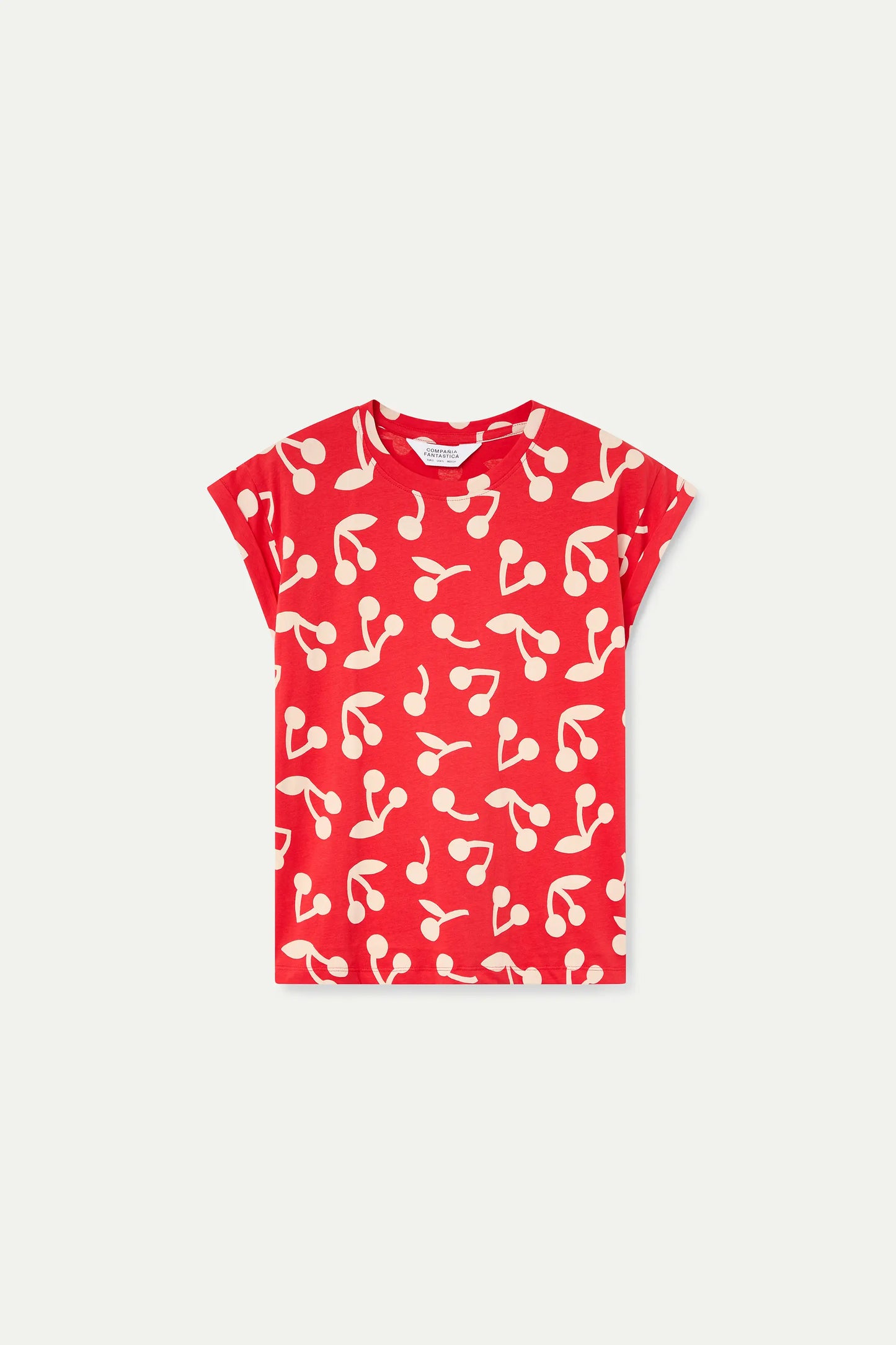 Camiseta con estampado Red Guinda