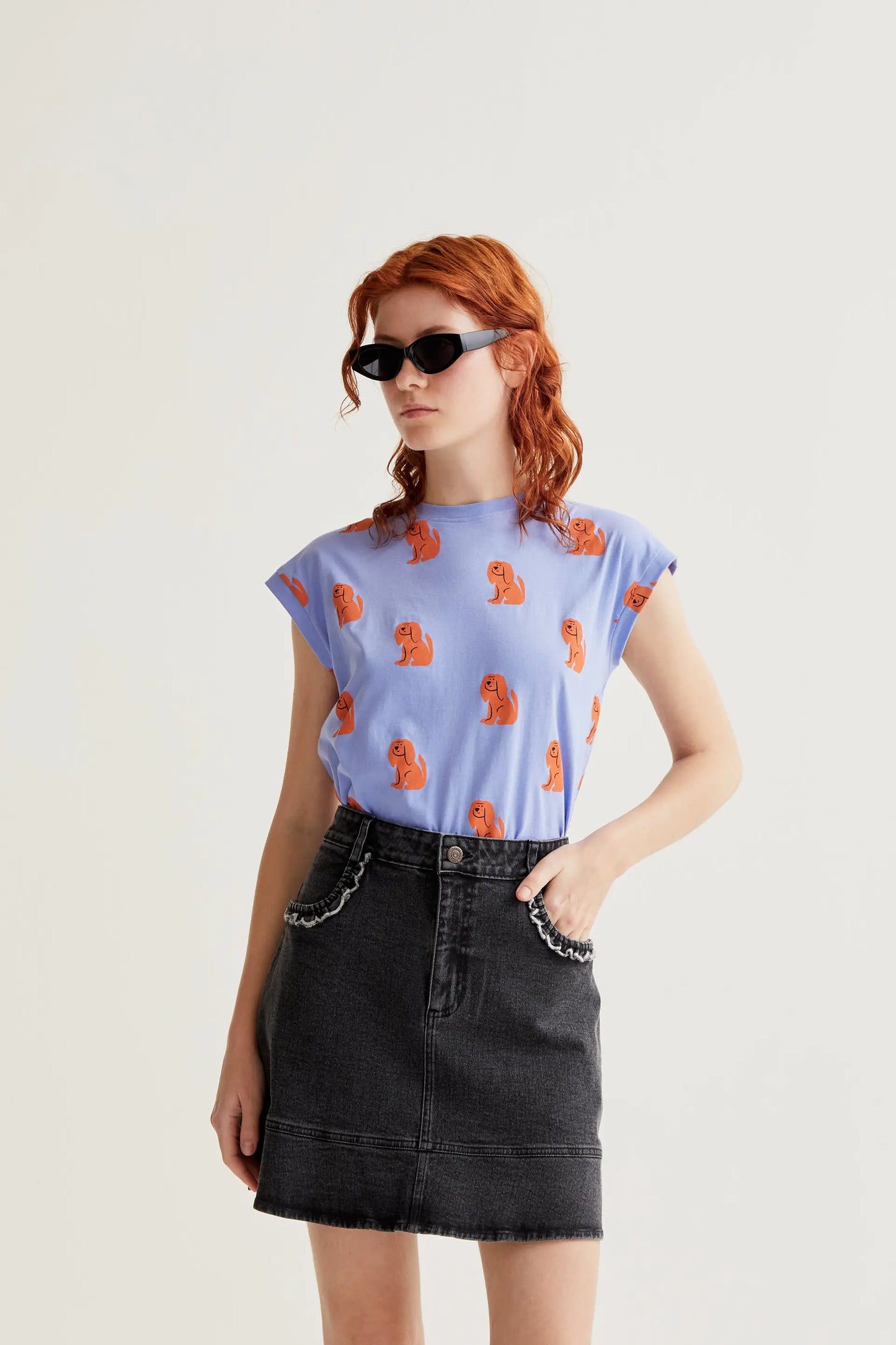Camiseta con estampado Blue Dog