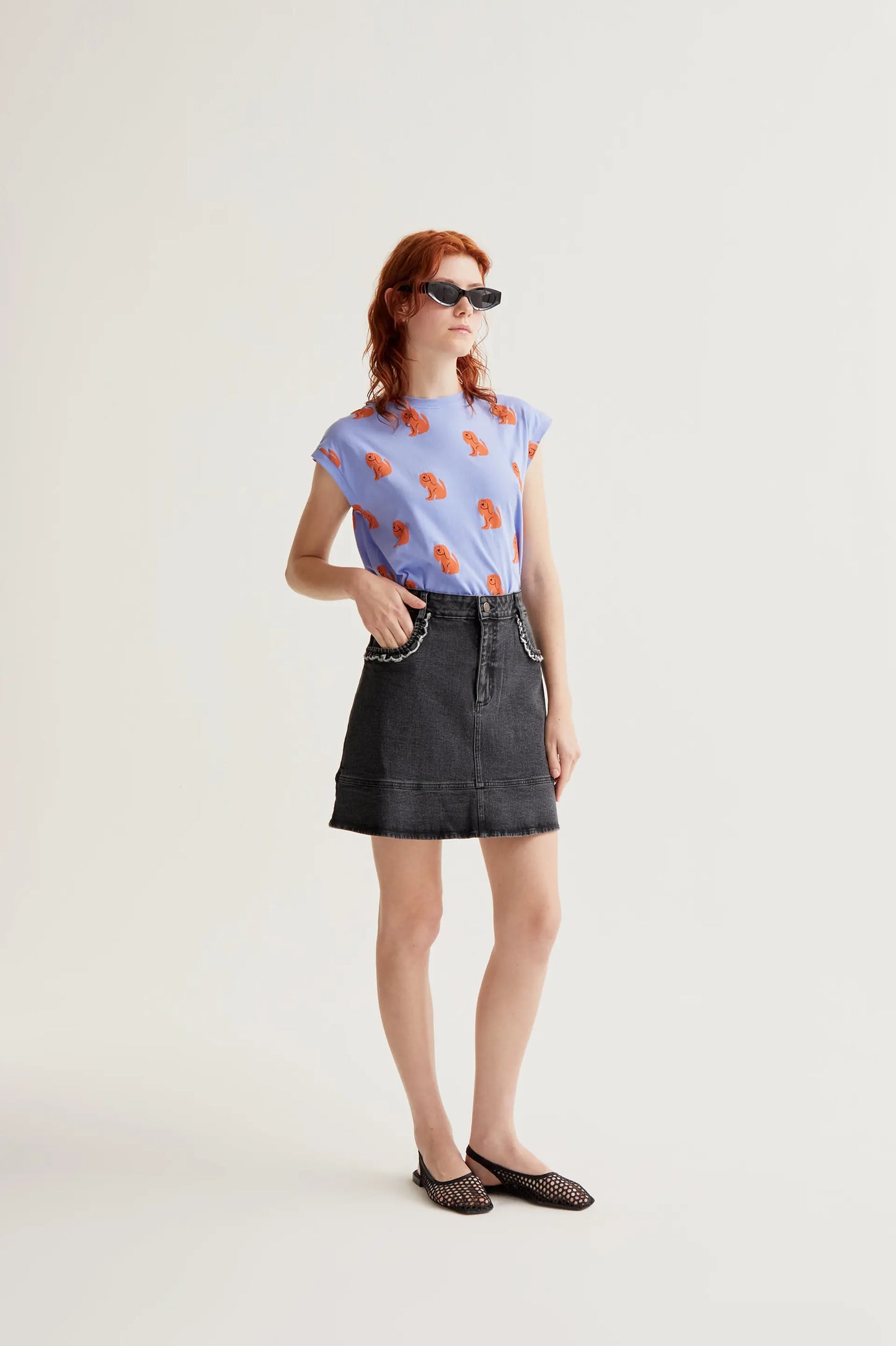 Camiseta con estampado Blue Dog