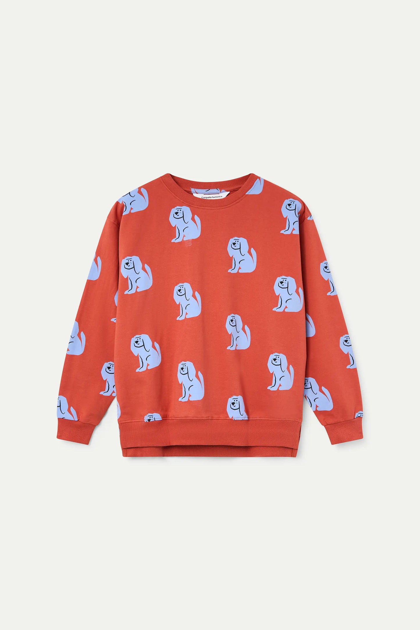 Brown Dog Print Sweatshirt
