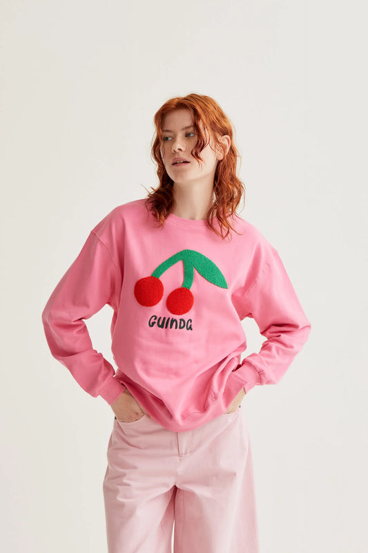 Sudadera con bordado de Guinda gigante