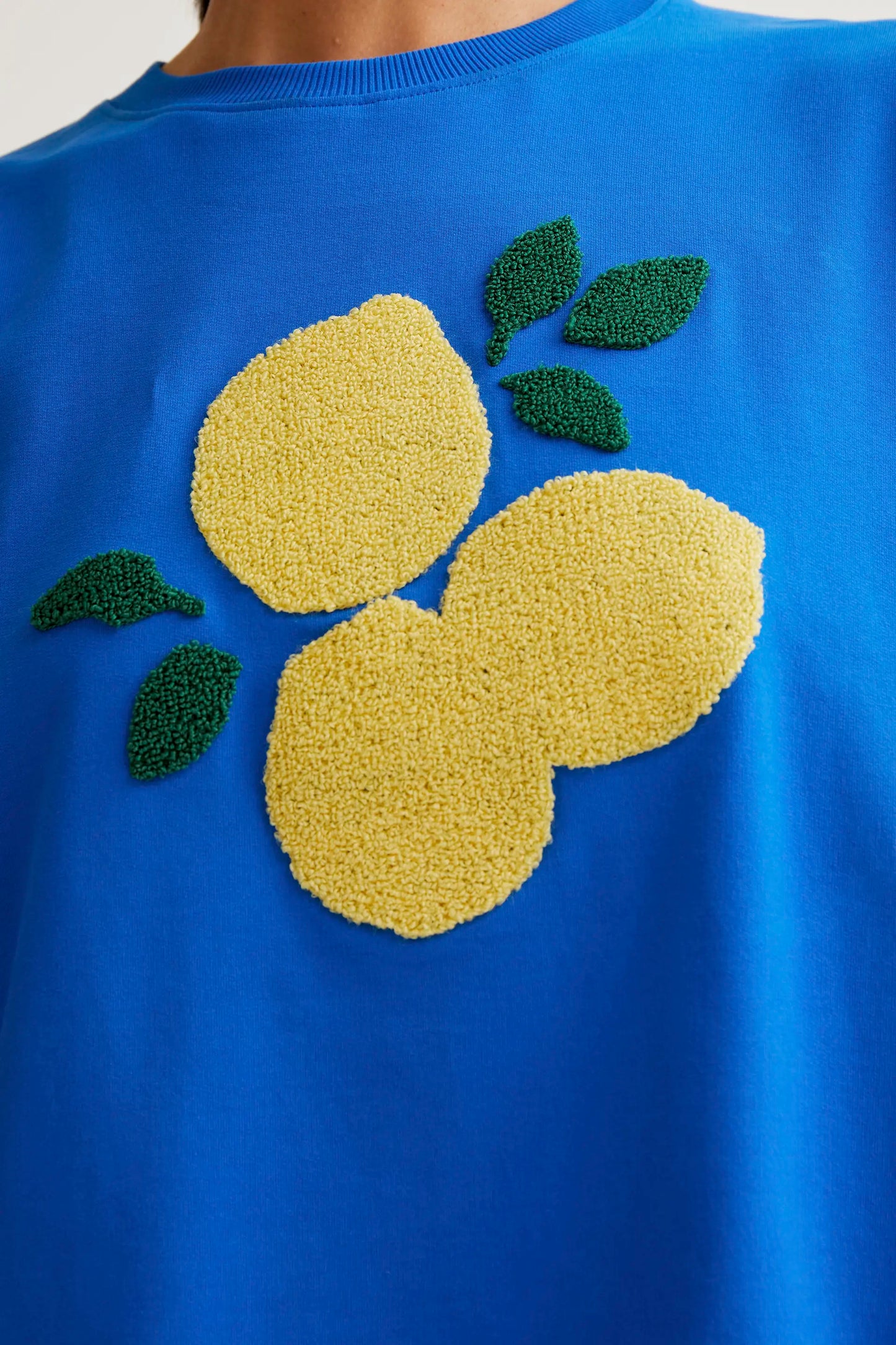 Sudadera con bordado de Limones gigante