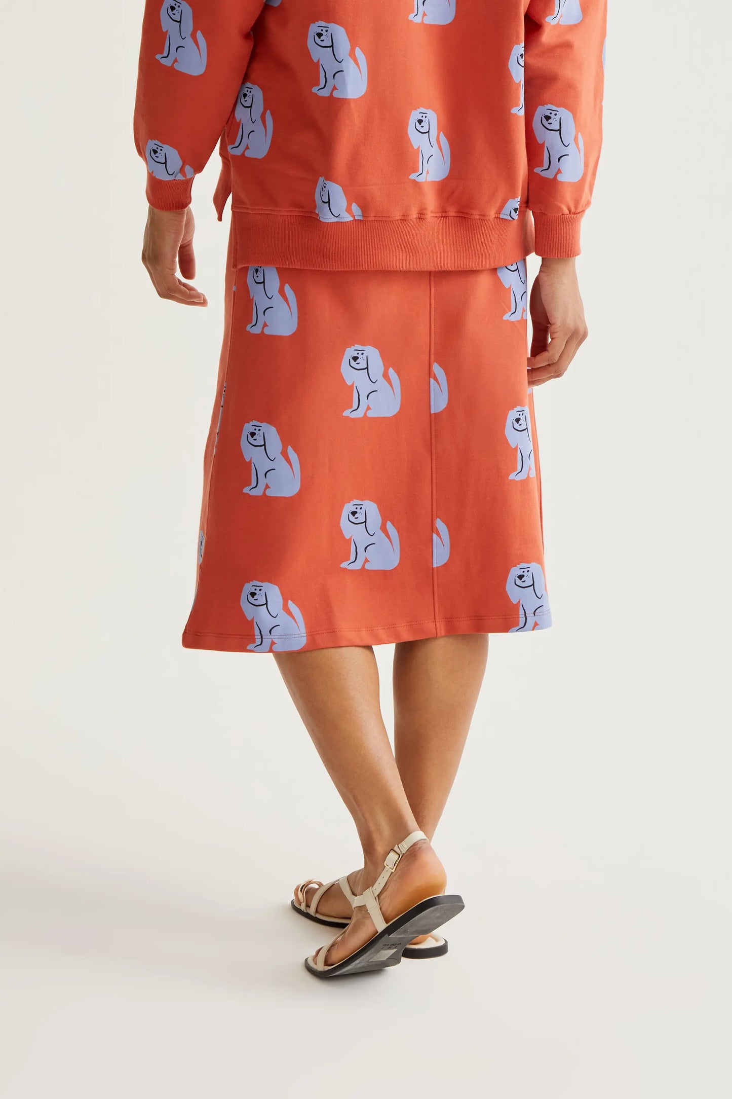 Falda midi con estampado Brown Dog