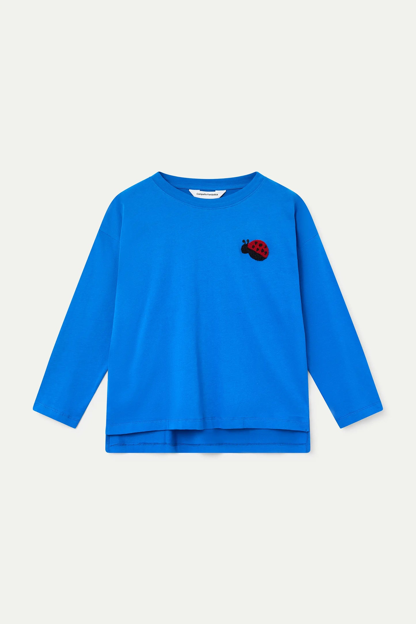 Camiseta azul con bordado Coccinellidae