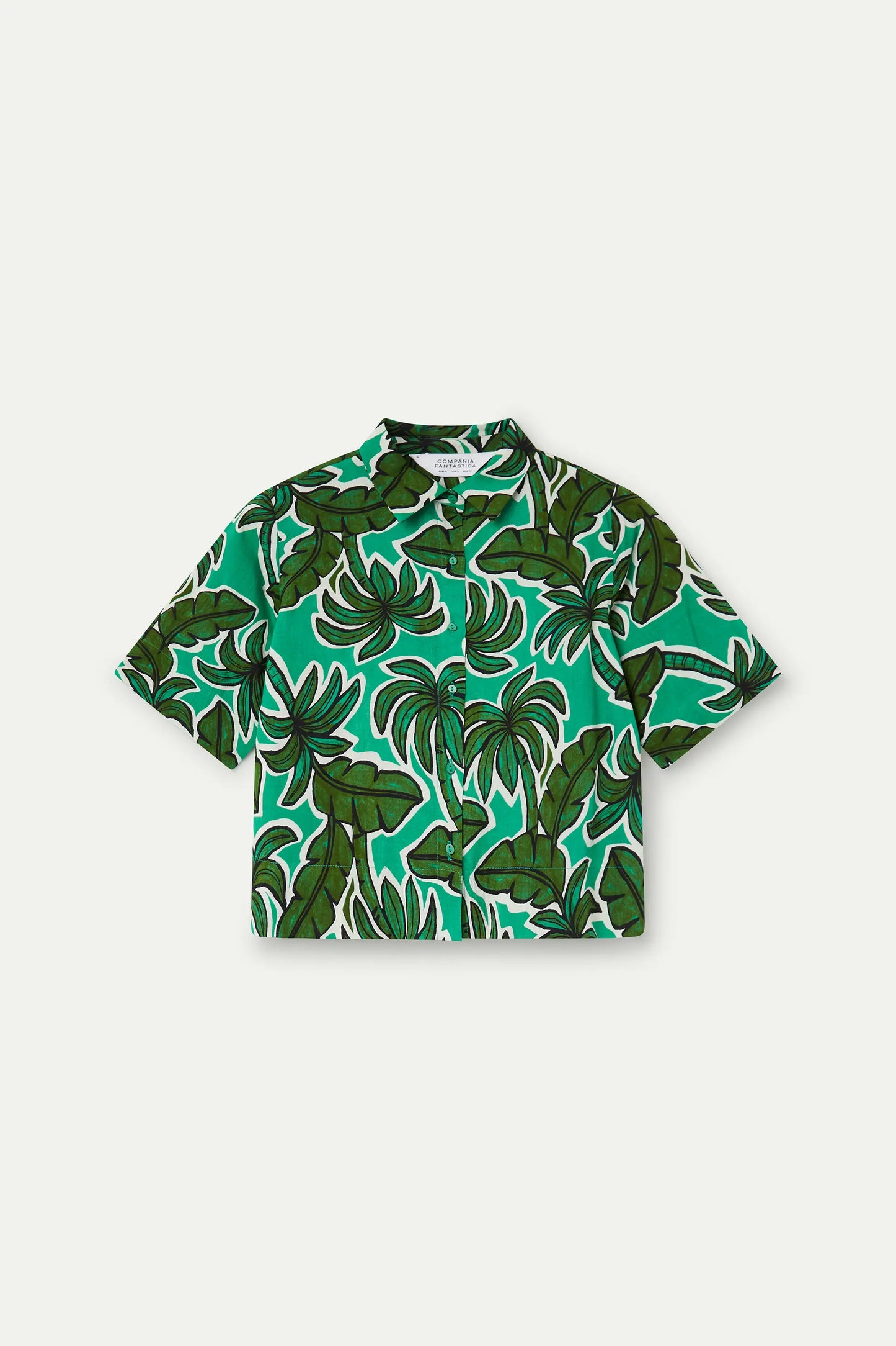 Camicia con stampa di palme