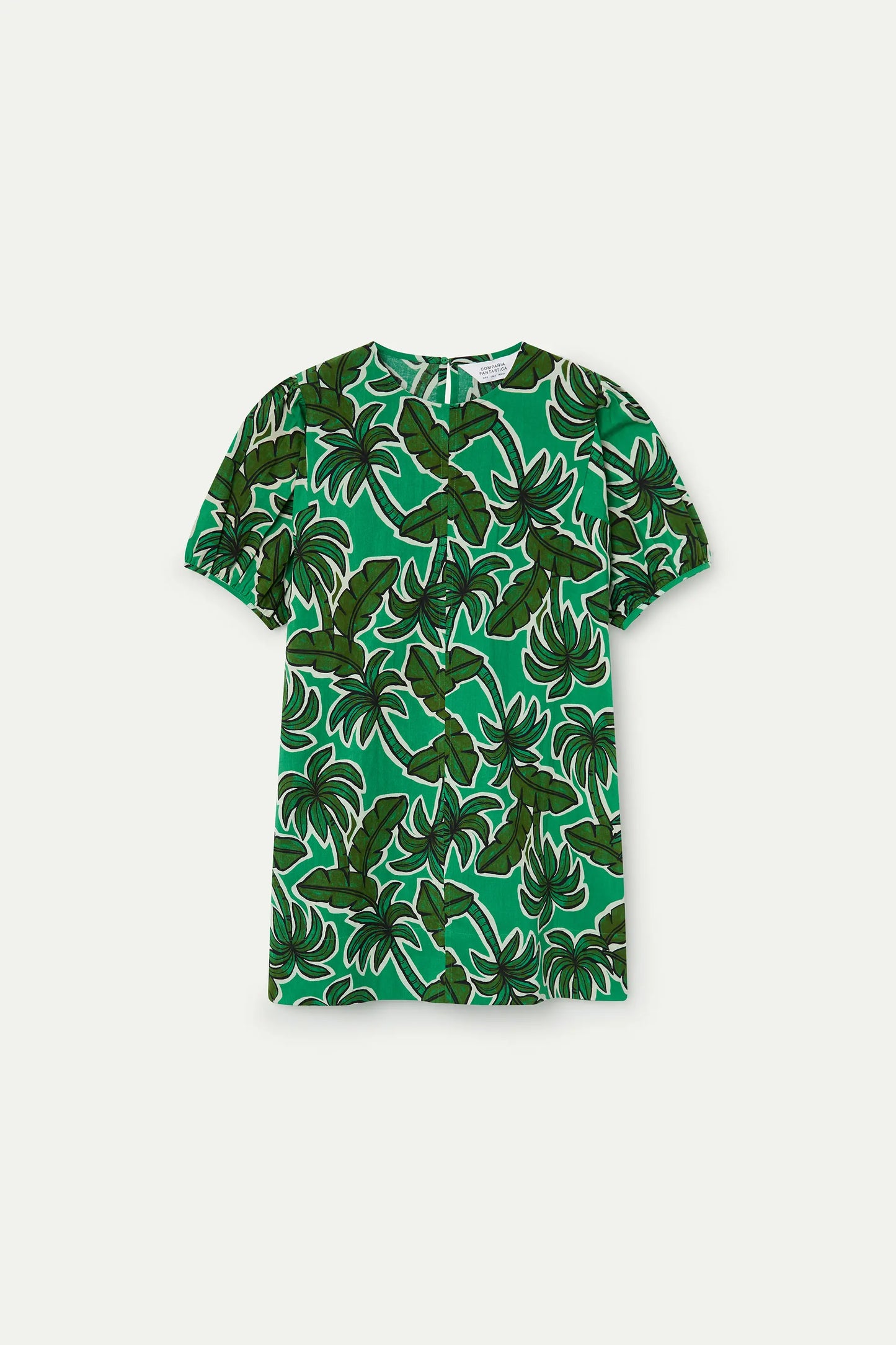 Short dress with Palm Tree print