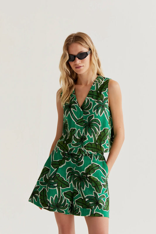 Chaleco con estampado Palm Tree