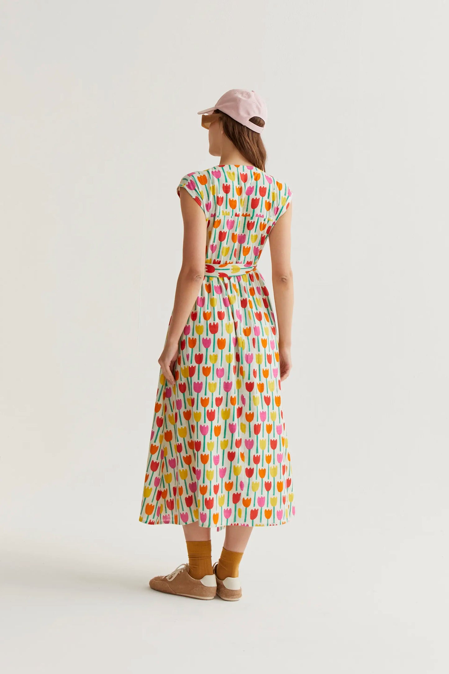 Tulip Print Long Dress