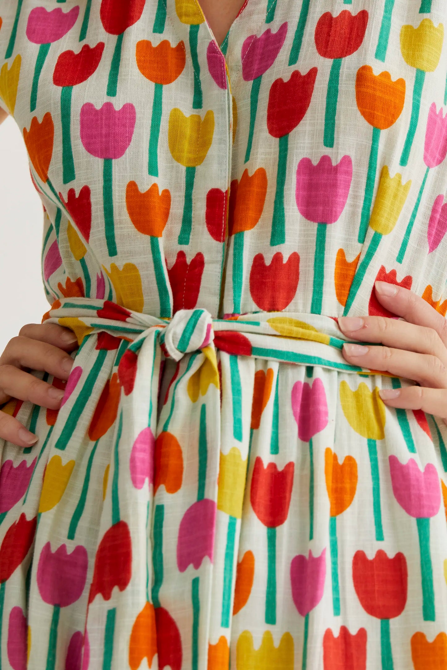 Tulip Print Long Dress