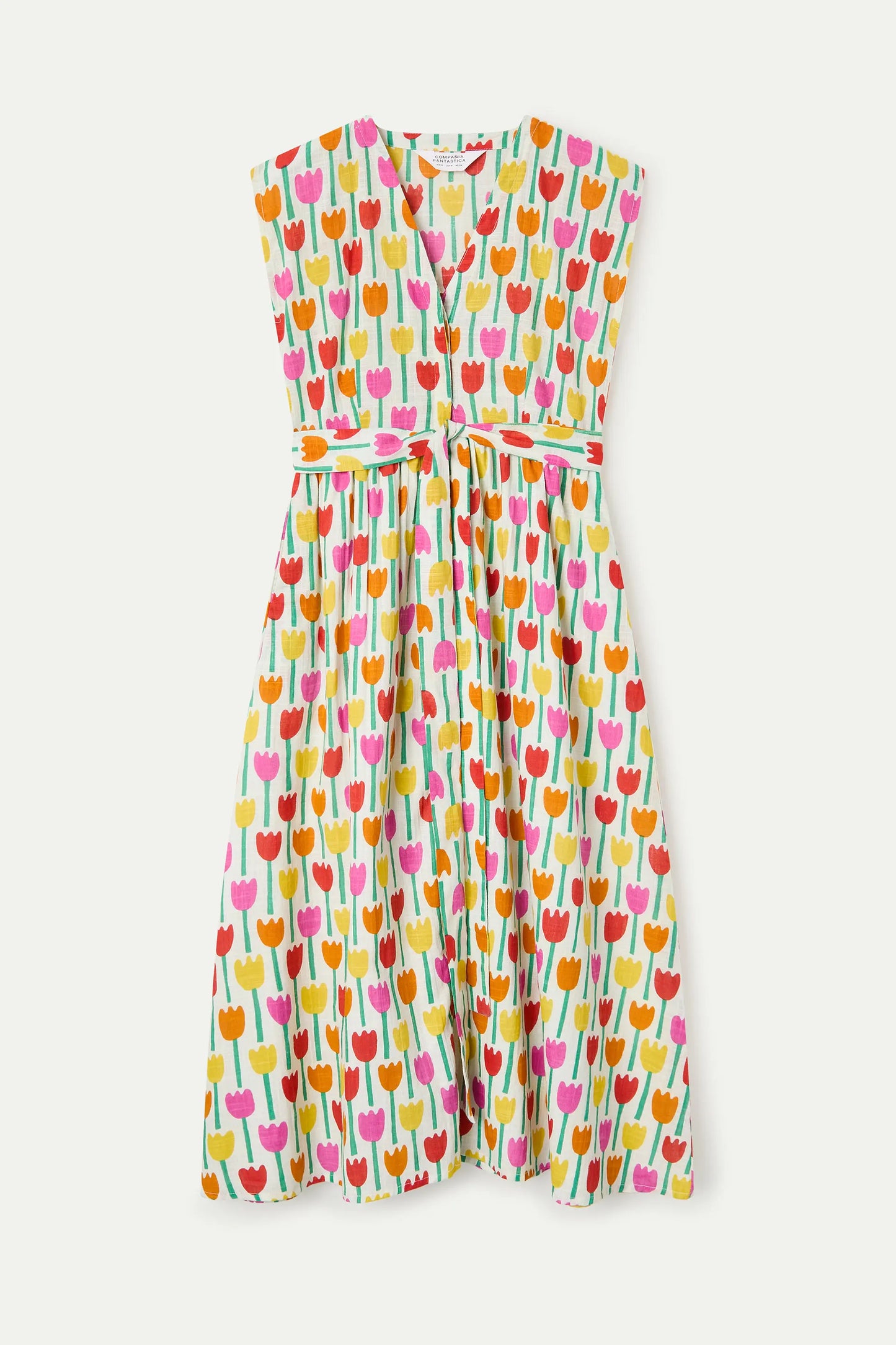 Tulip Print Long Dress