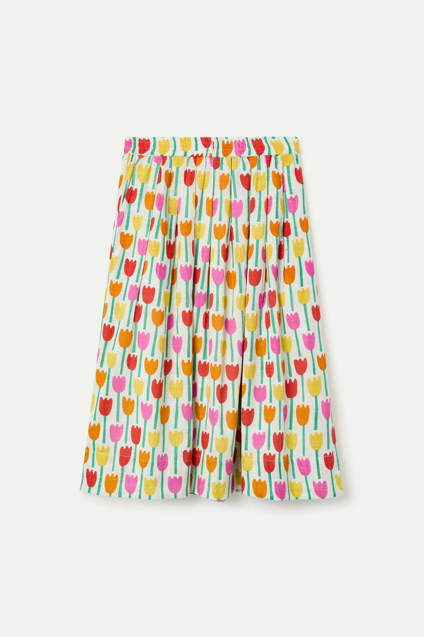 Falda midi con estampado Tulipa