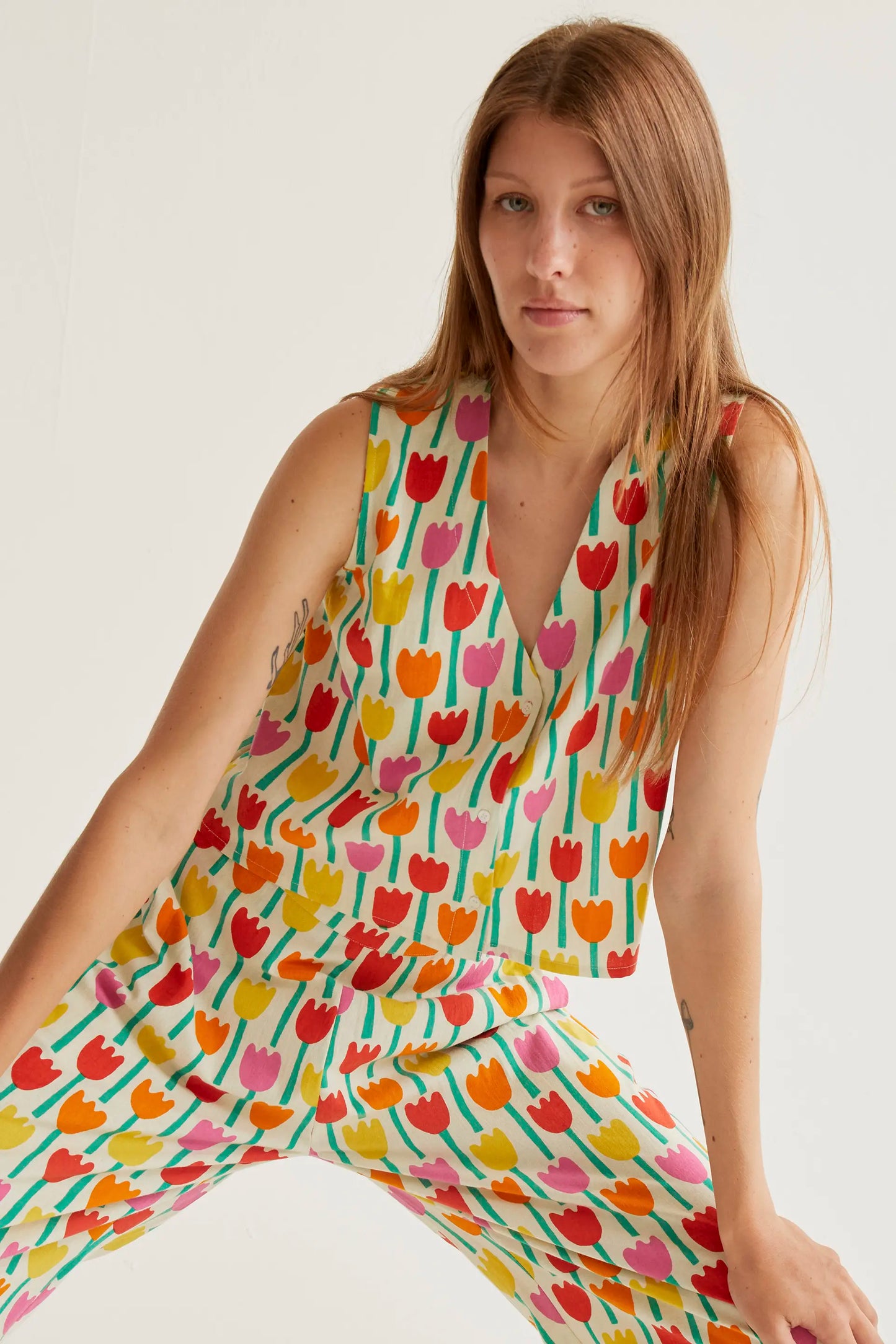 Pantalones con estampado Tulipa