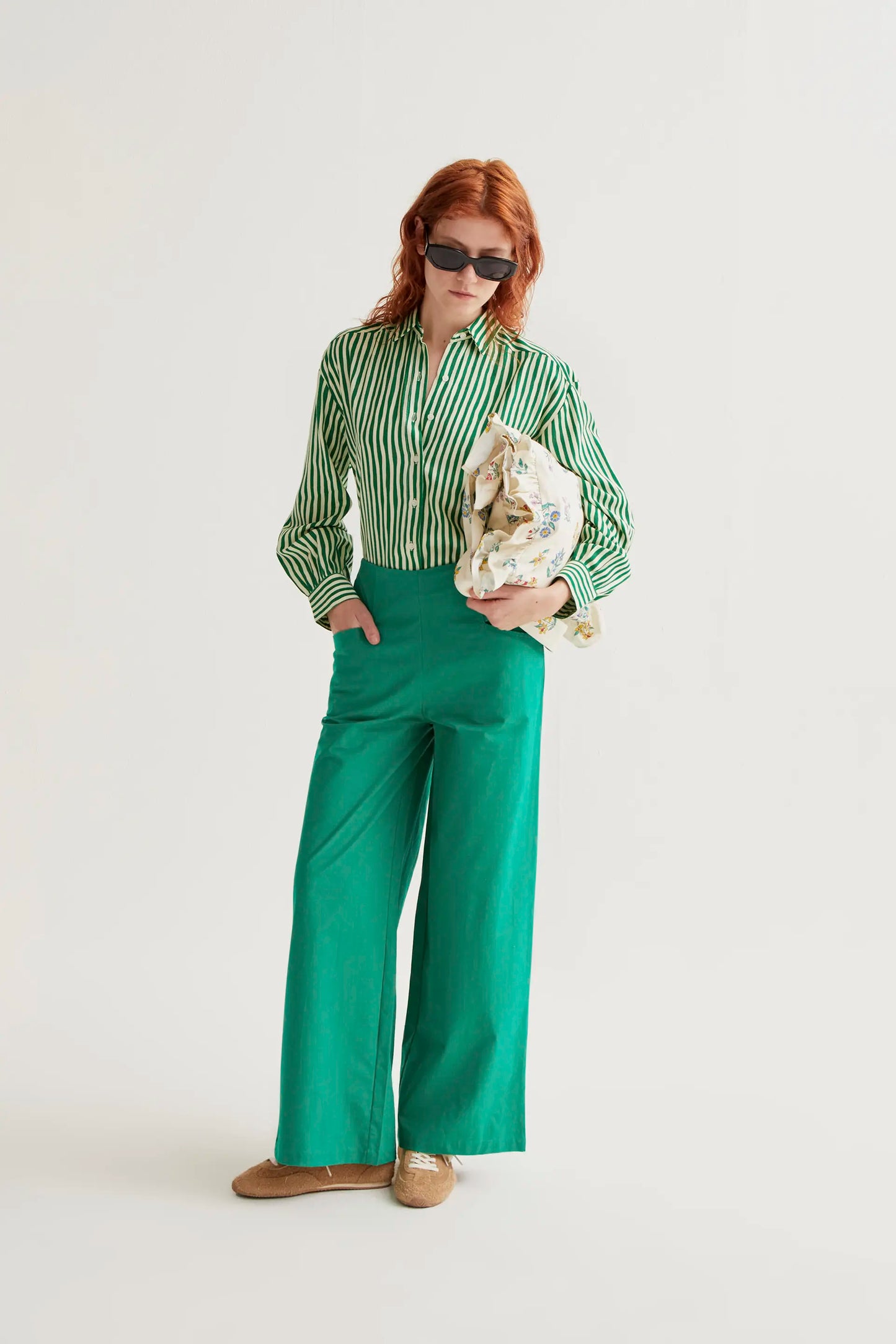 Pantalón 100% algodón verde