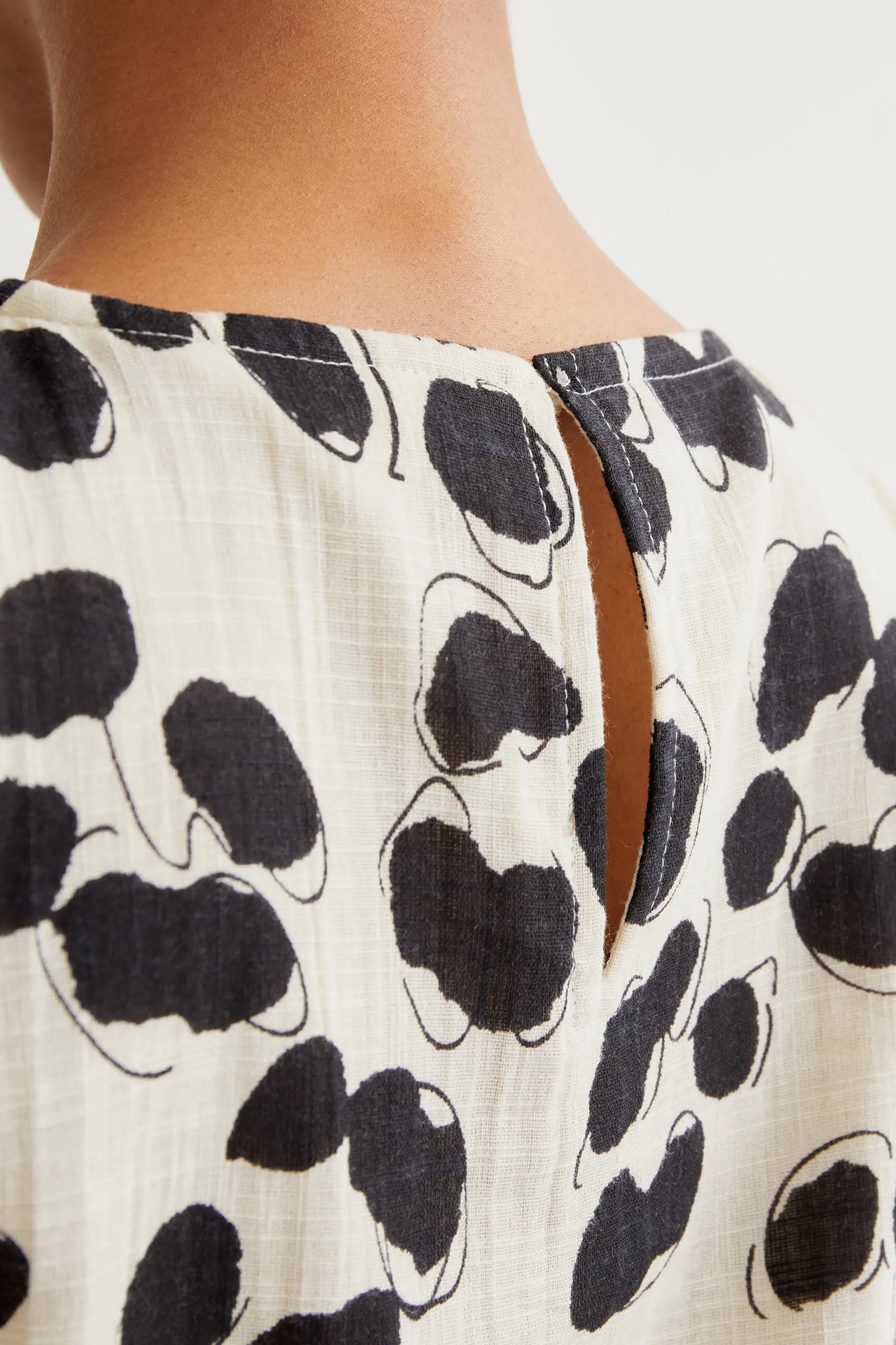 Abito midi con stampa dalmata