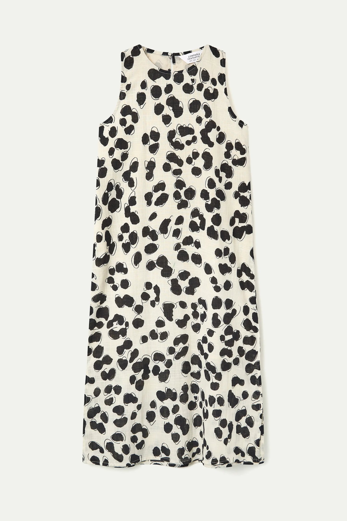 Abito midi con stampa dalmata
