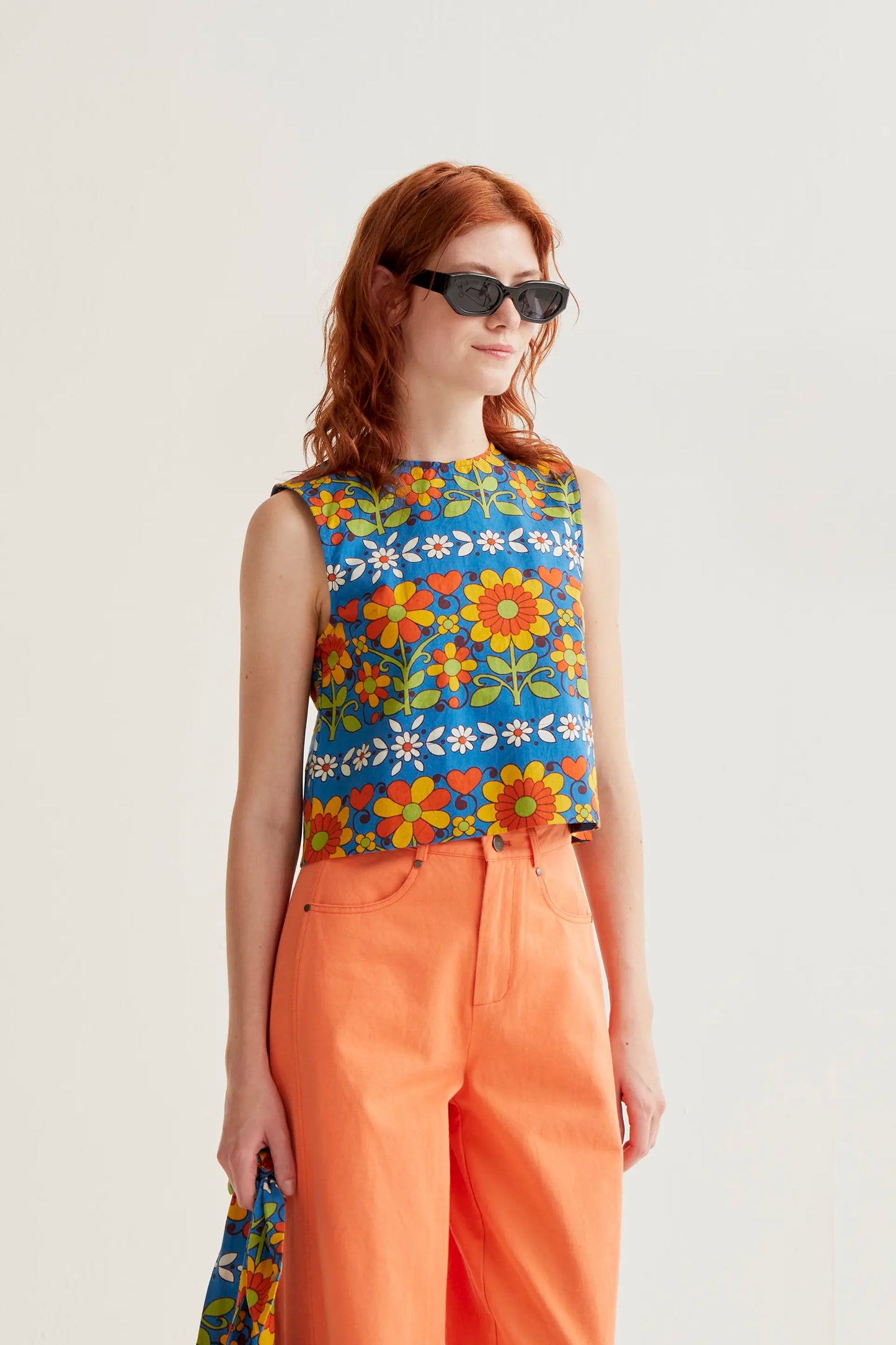 Garden print top