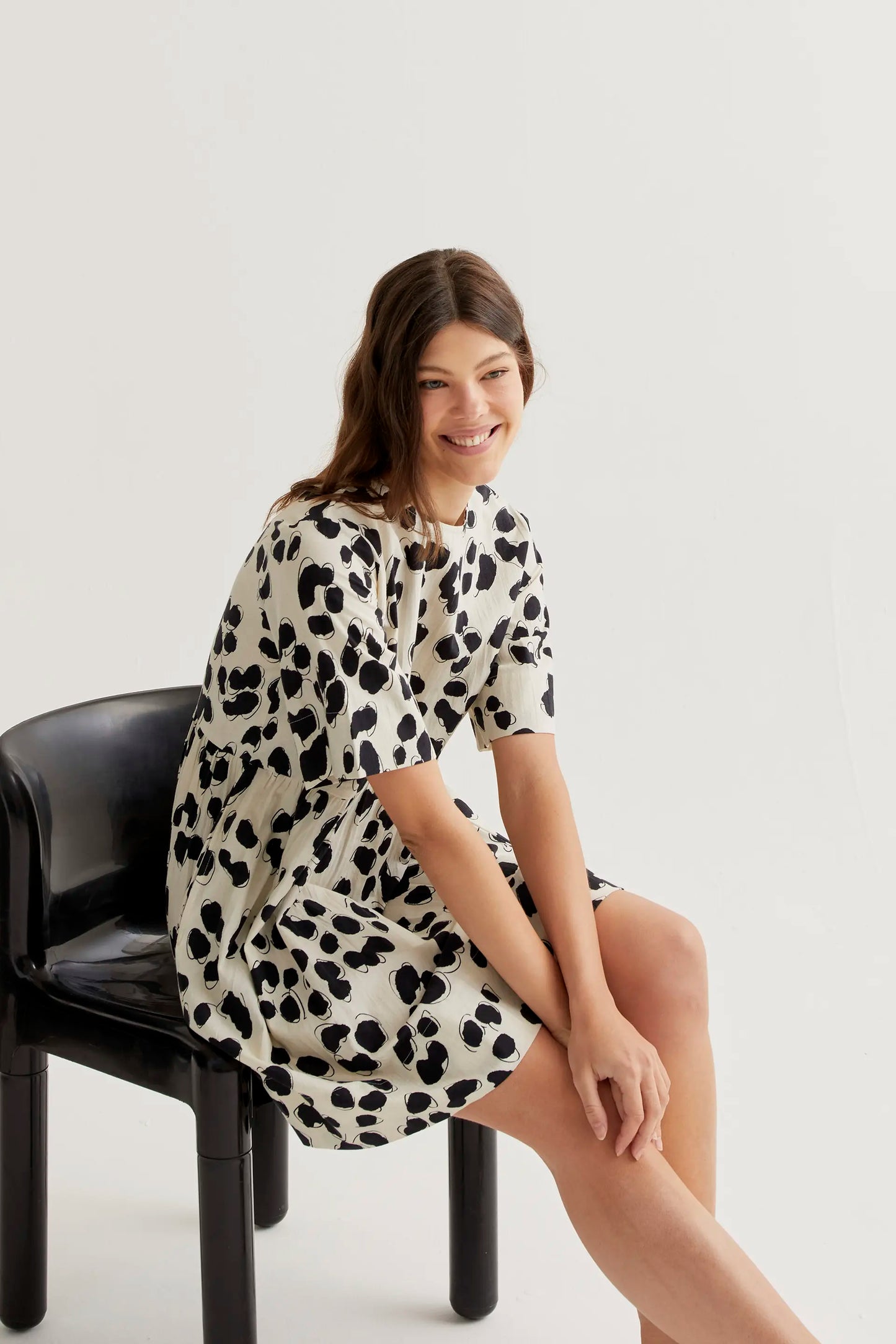 Vestido corto con estampado Dalmatian
