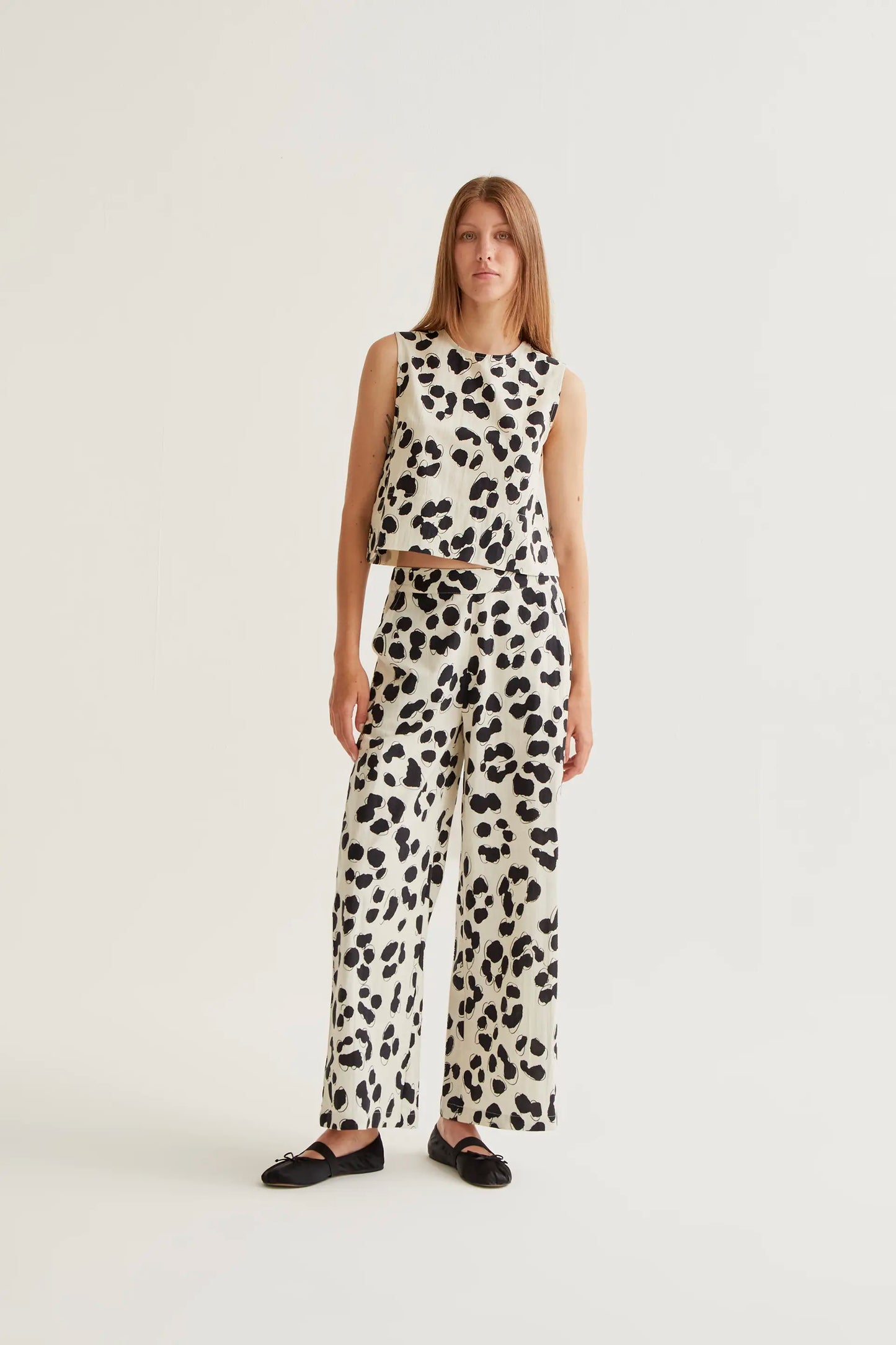 Dalmatian print trousers
