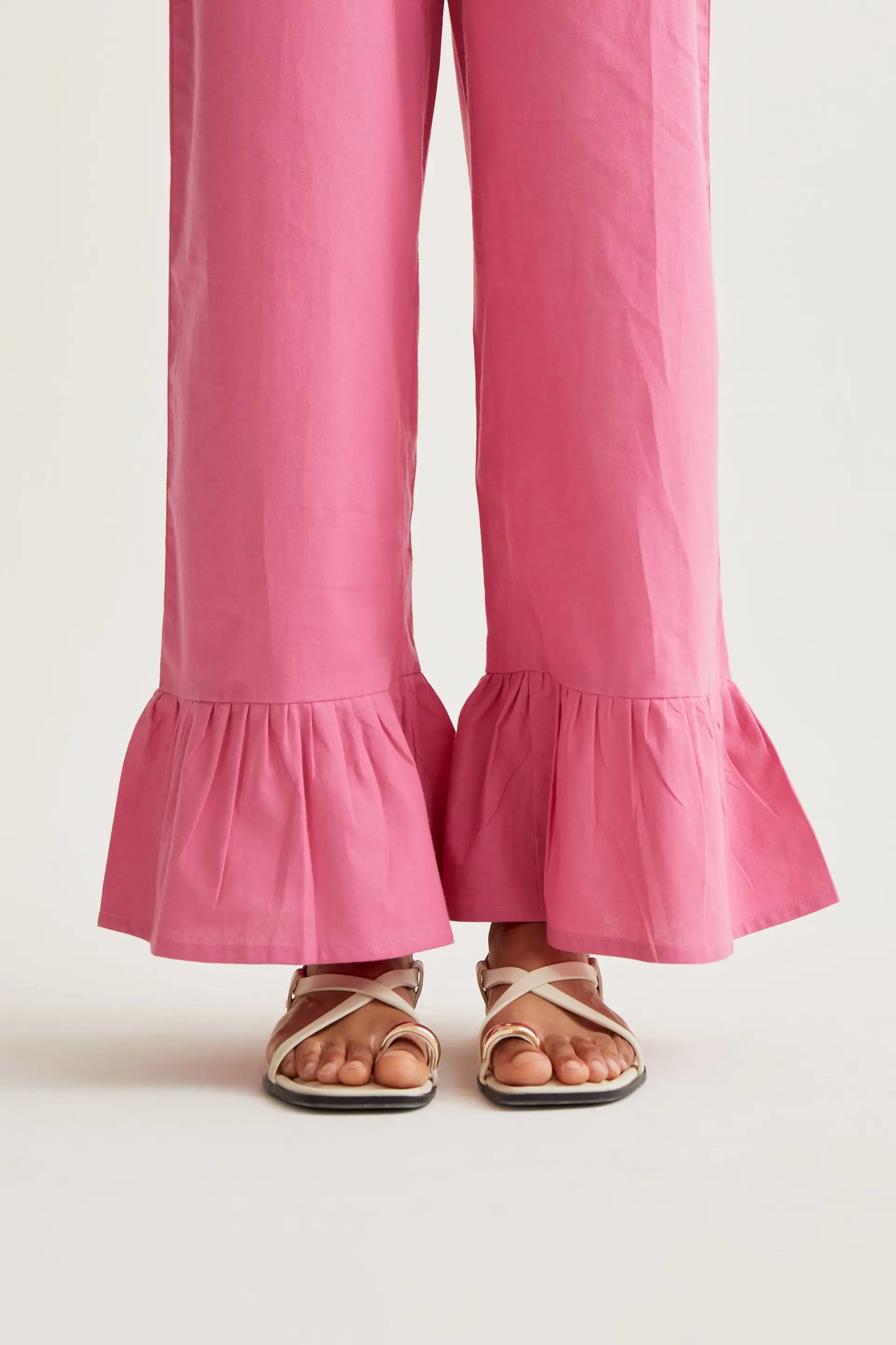 Pantaloni rosa 100% cotone