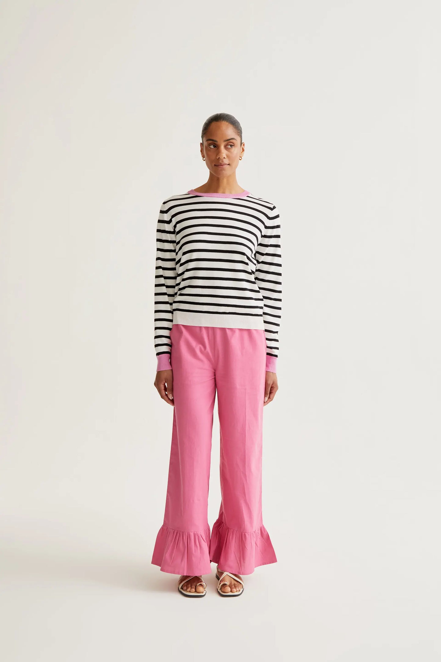 Pantaloni rosa 100% cotone