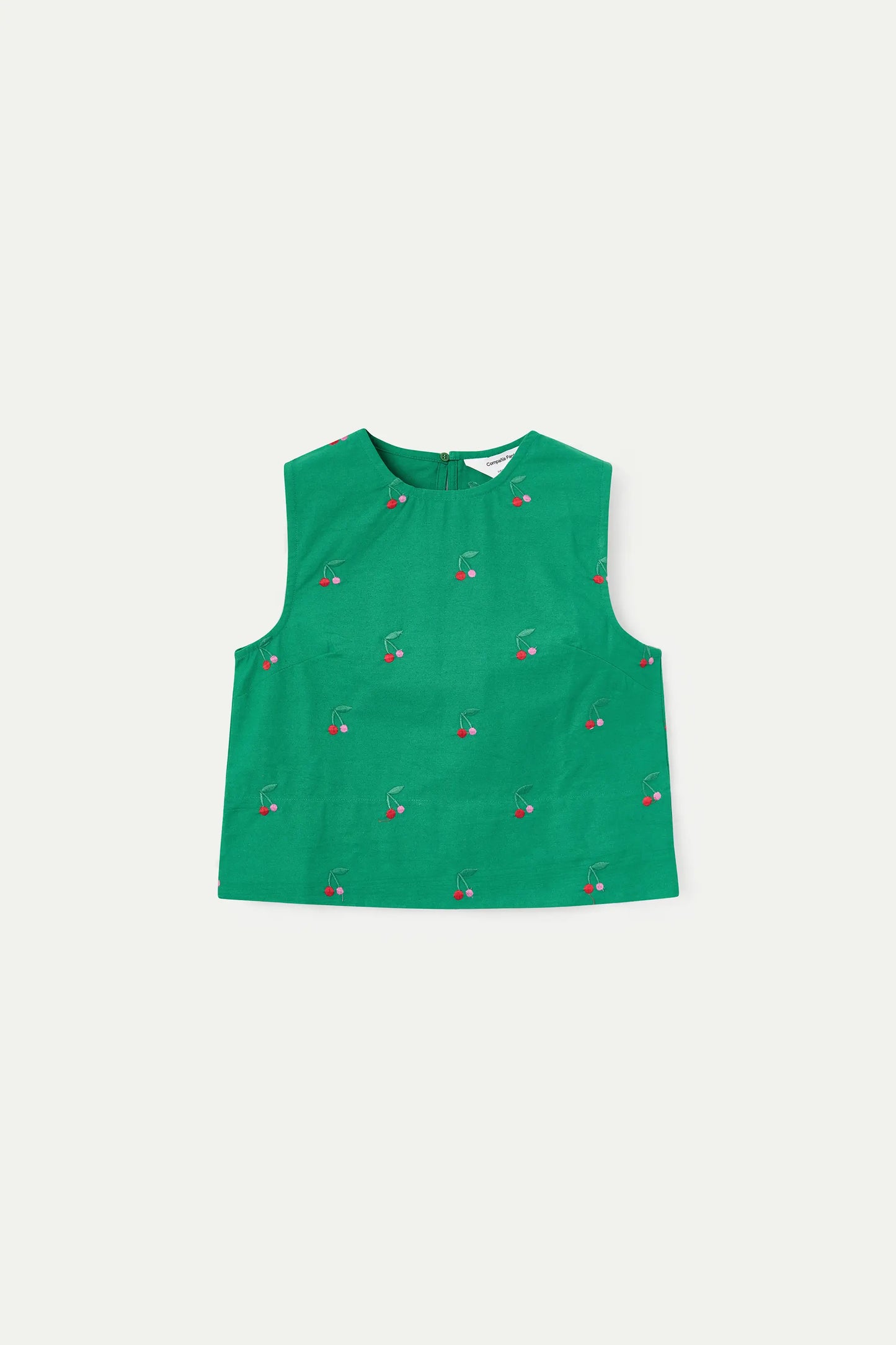 Top con stampa Green Cherries