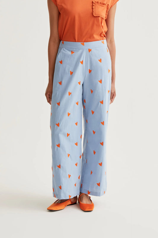 Pantalón con estampado Hearts
