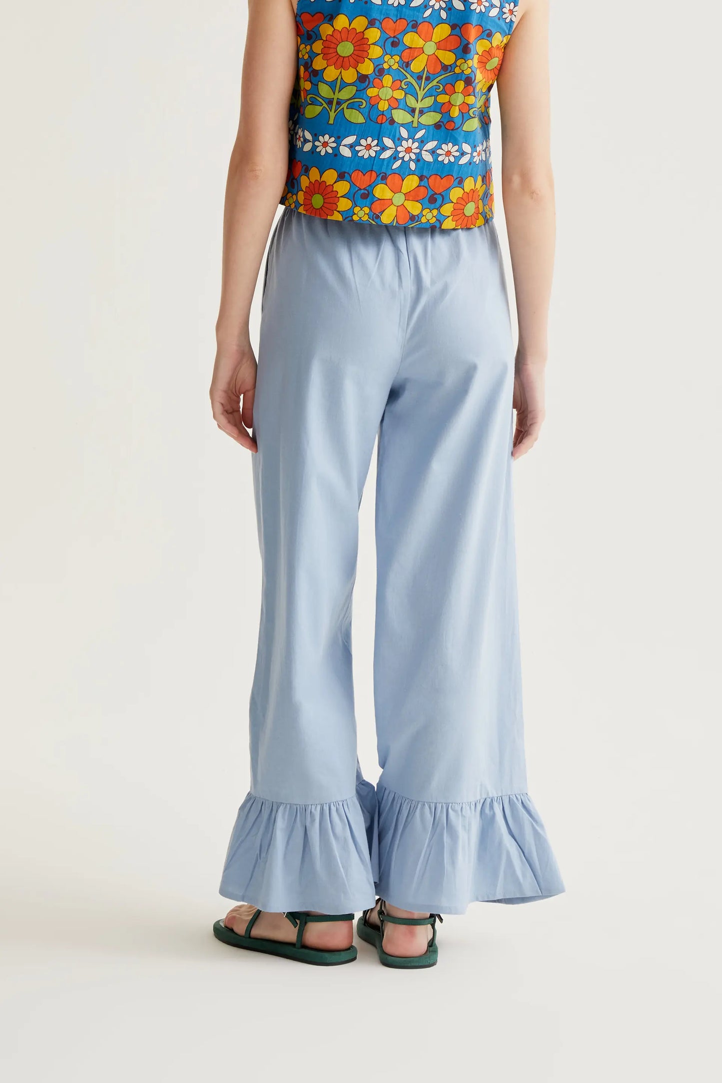 Light blue 100% cotton trousers