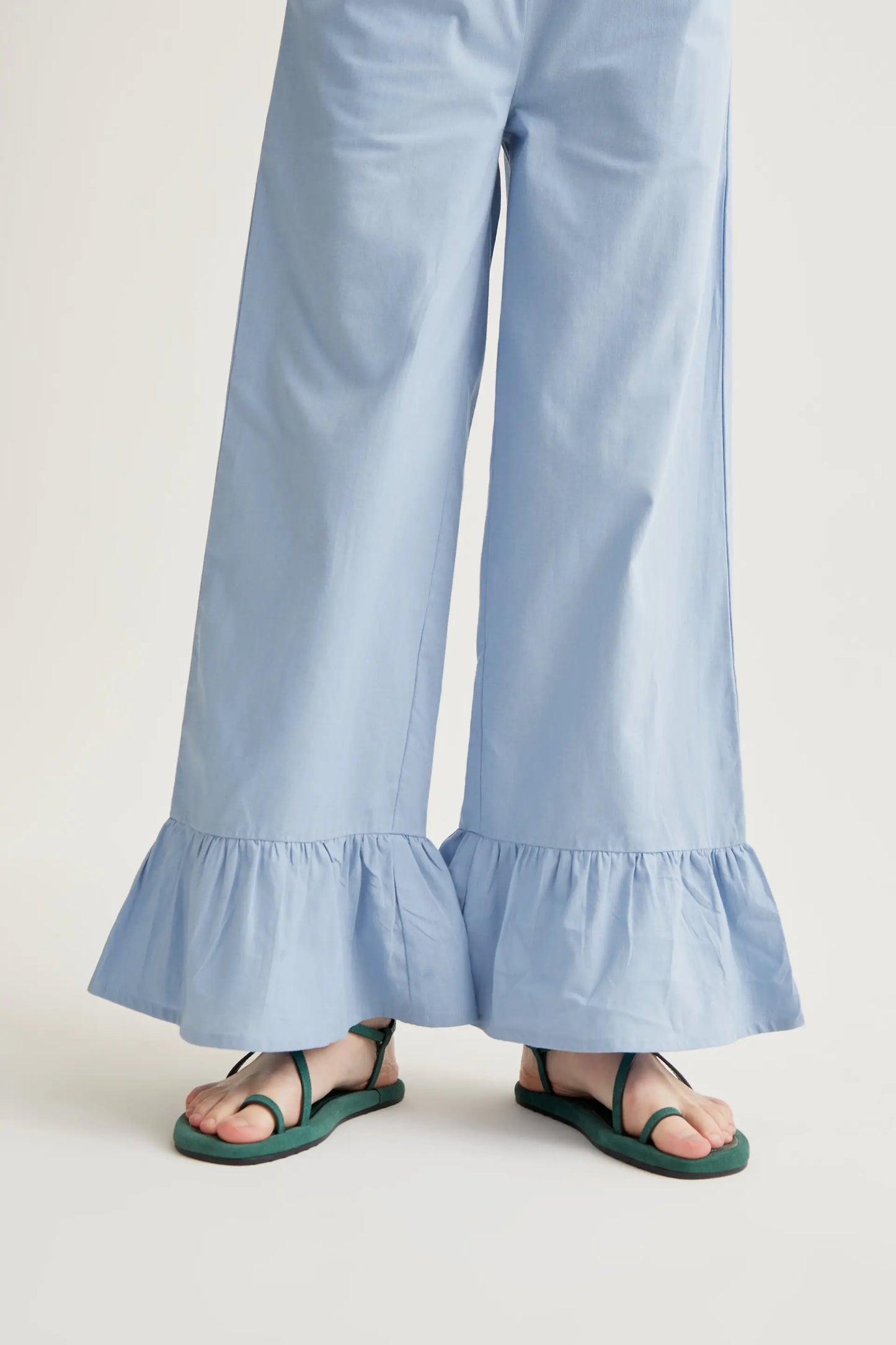 Light blue 100% cotton trousers