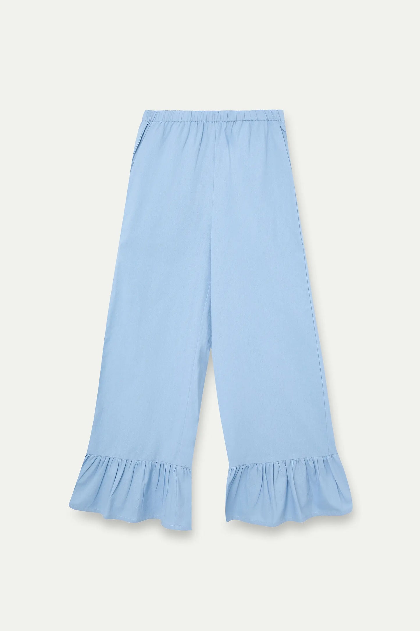 Light blue 100% cotton trousers