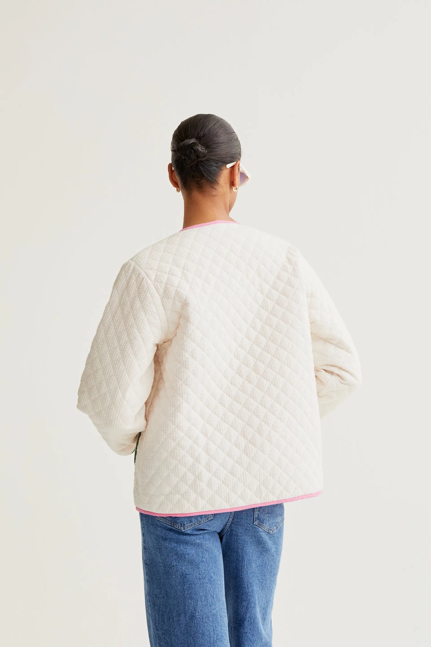 Giacca 100% cotone bianco sporco