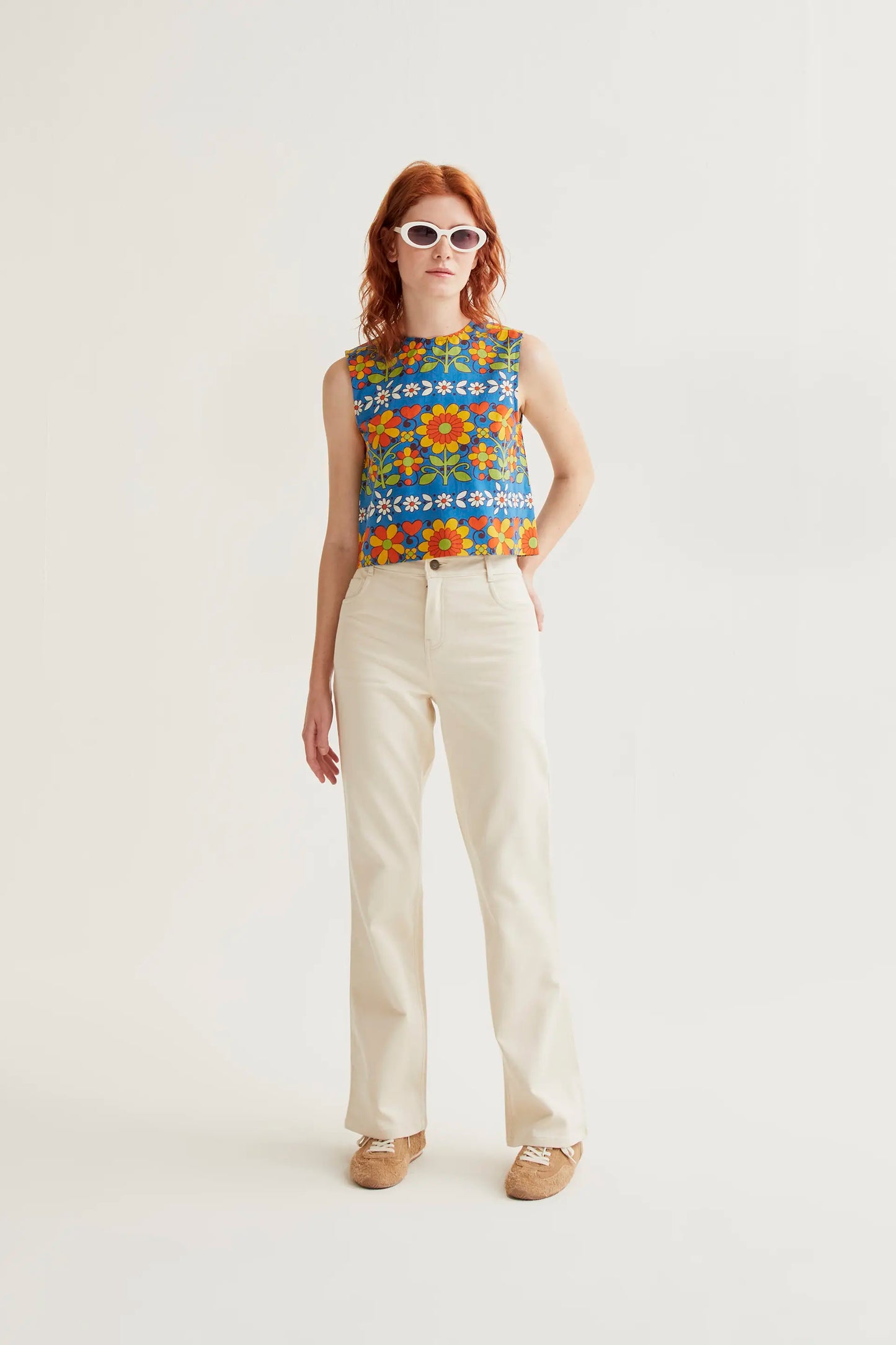 Pantalón vaquero blanco