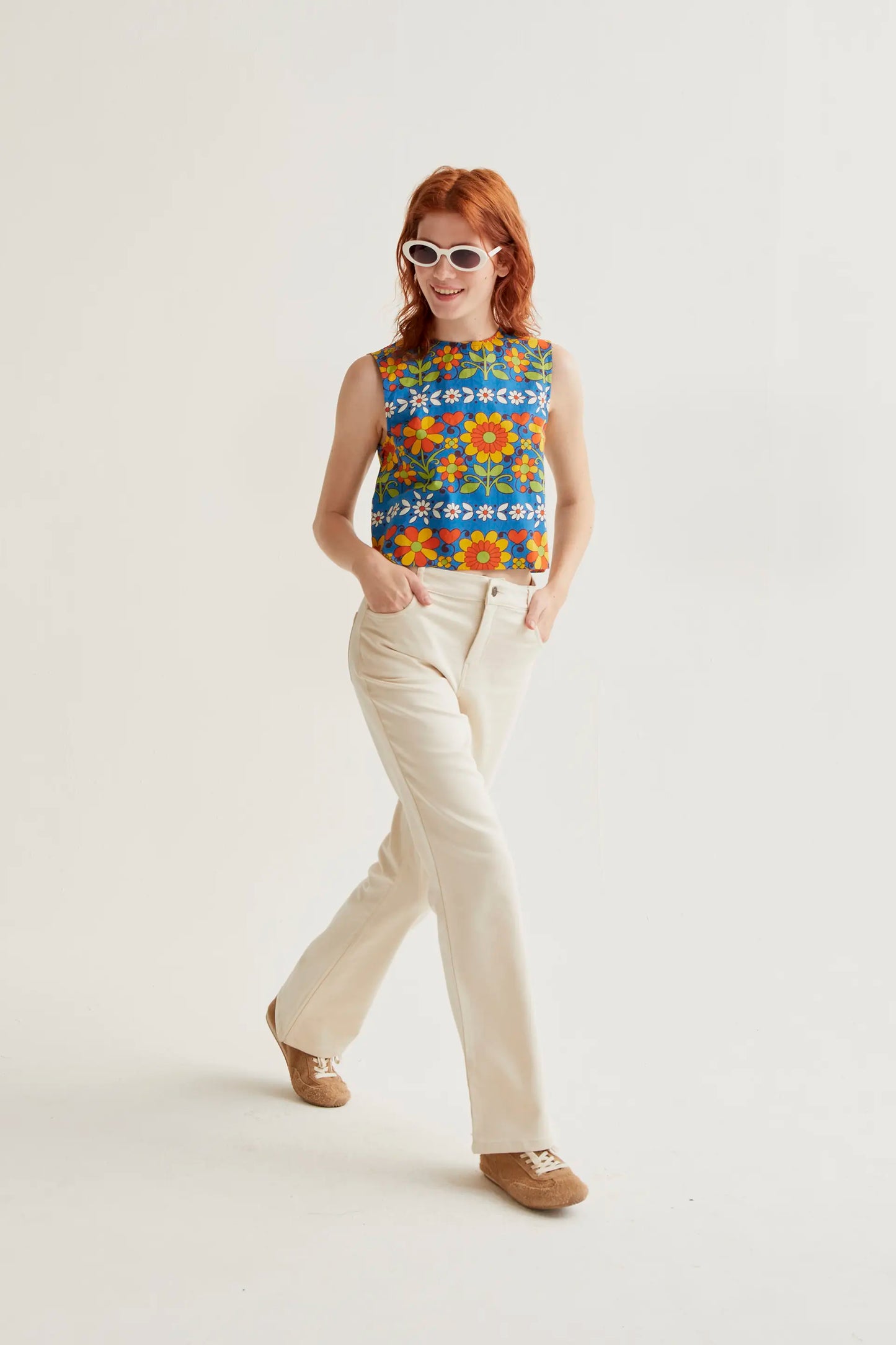 Pantalón vaquero blanco