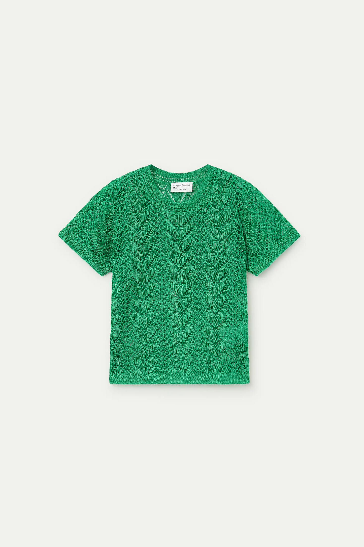 Jersey de niña con bordado verde
