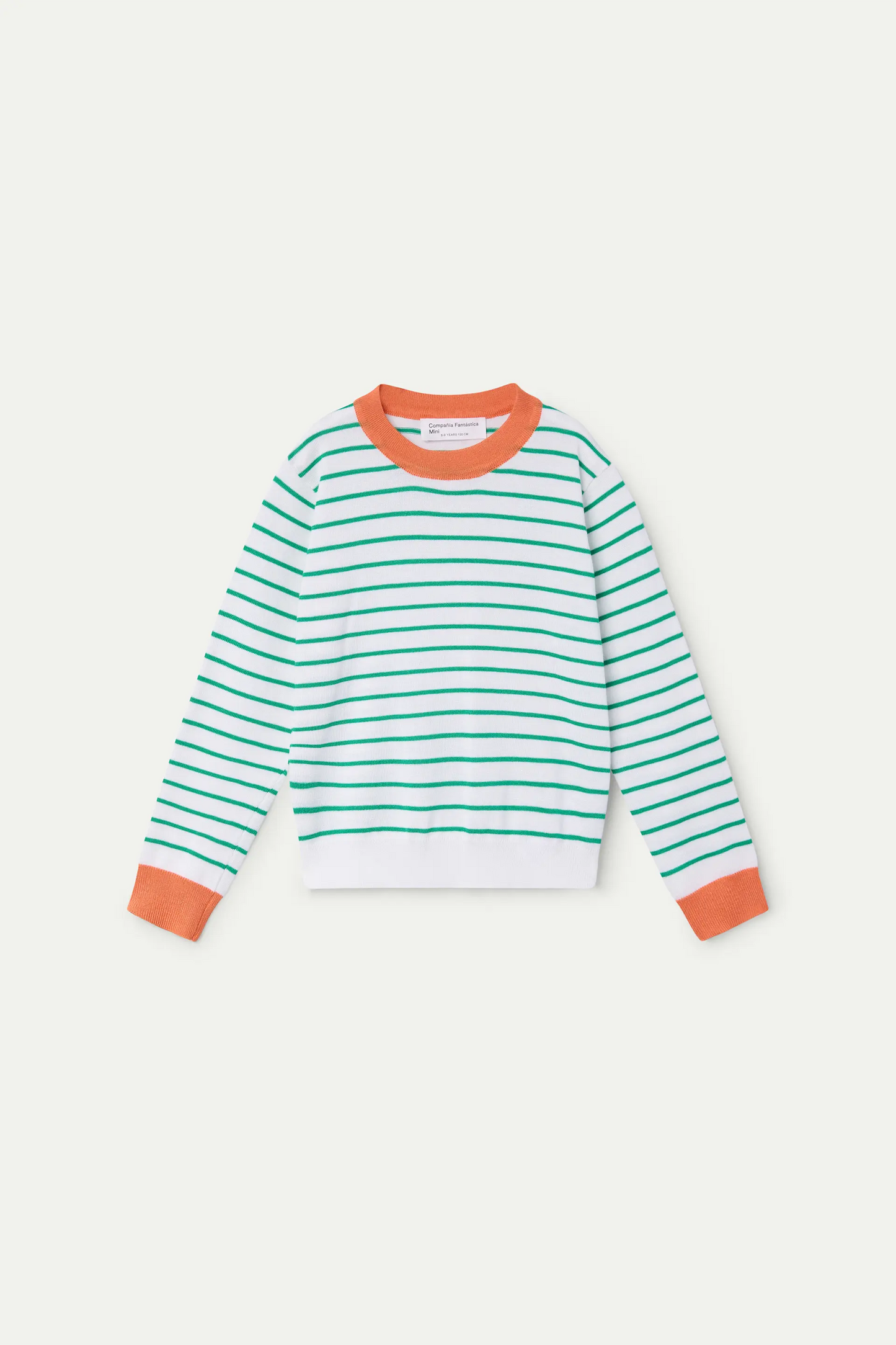 Maglione da bambina con colletto arancione