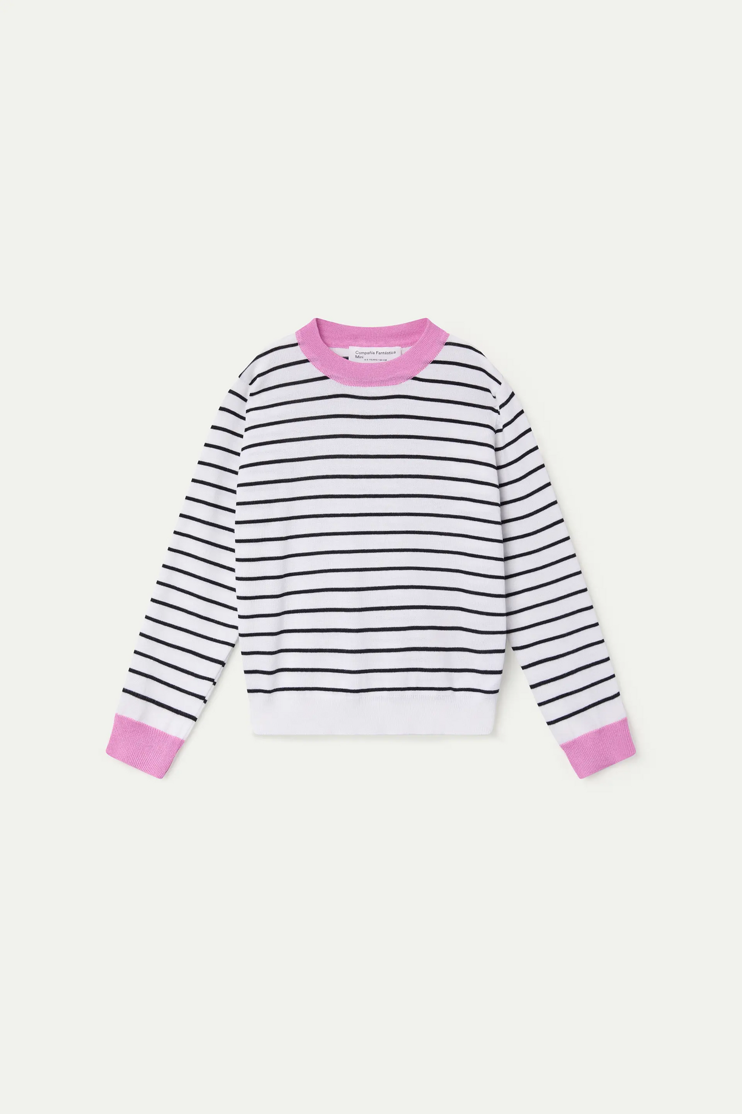 Maglione da bambina con colletto rosa