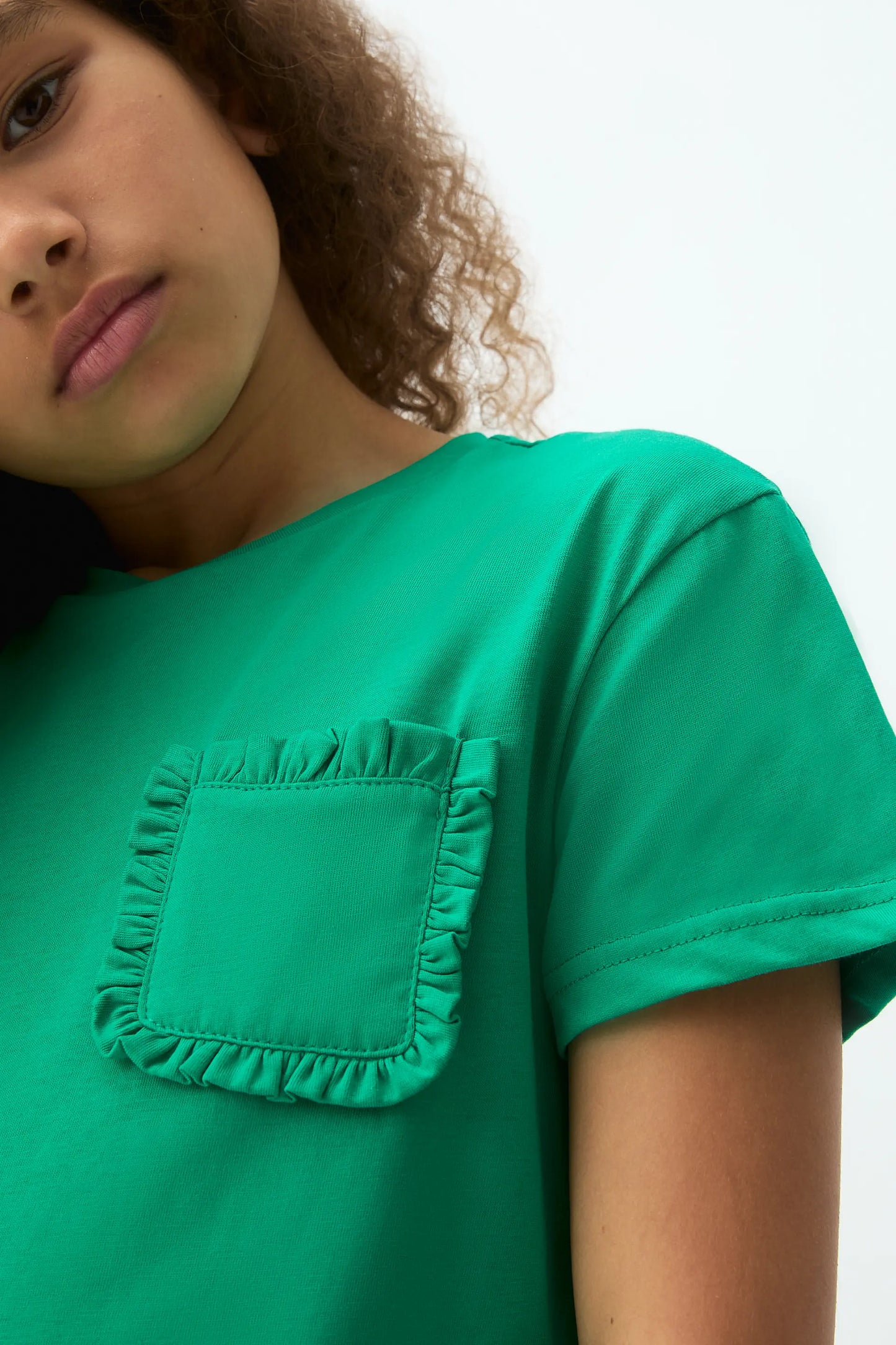 Camiseta 100% algodón de niña verde