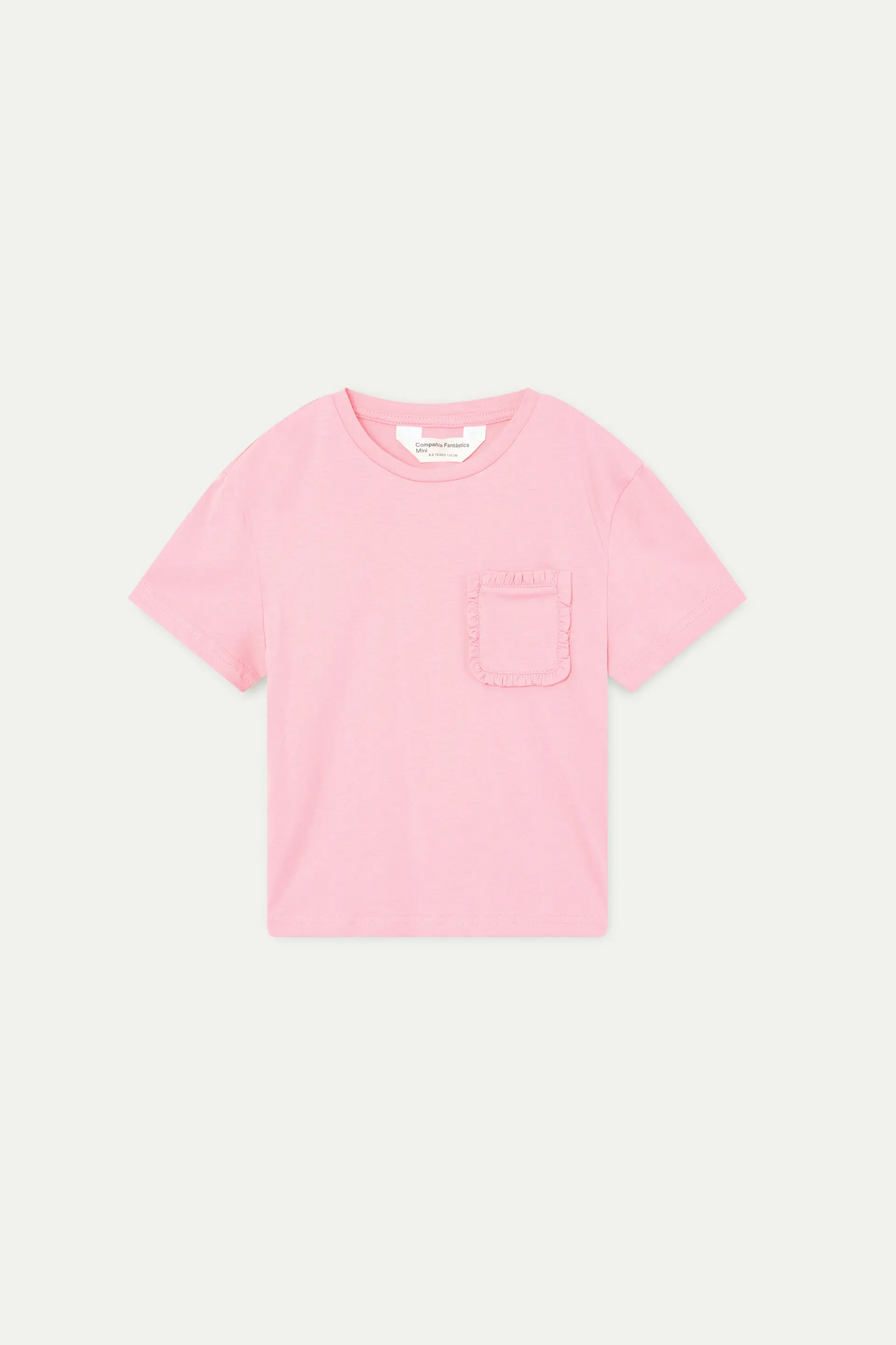 Camiseta 100% algodón de niña rosado