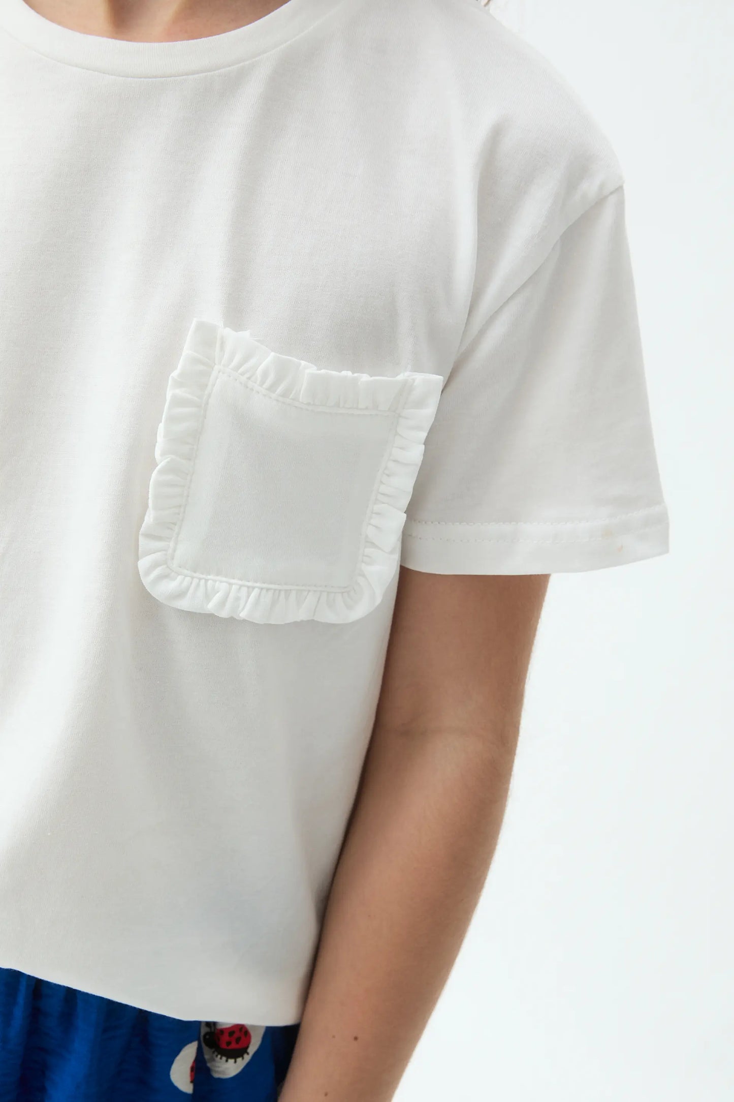 Camiseta 100% algodón de niña blanco