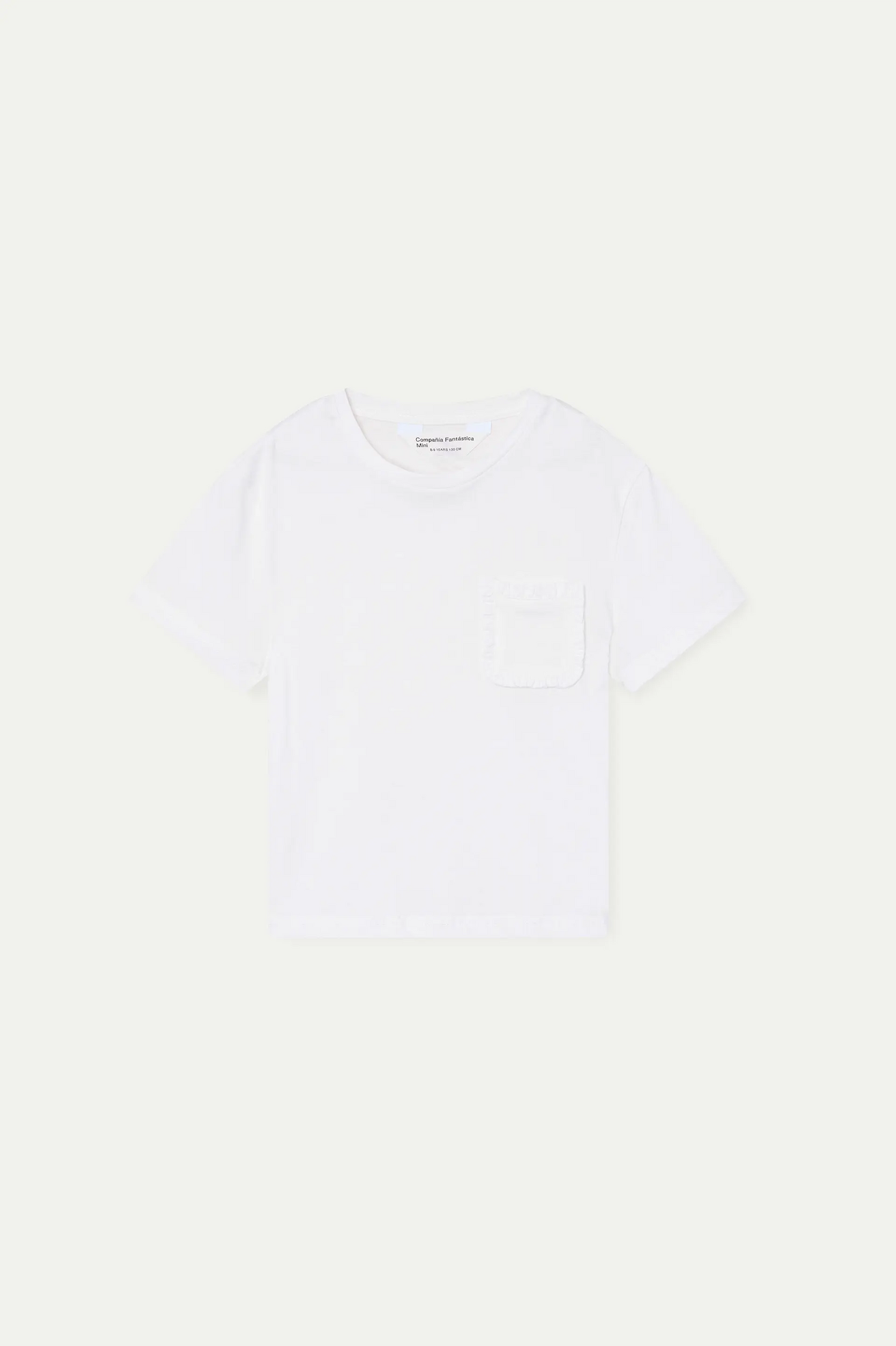 Camiseta 100% algodón de niña blanco