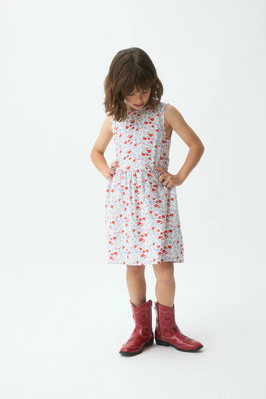 Vestido corto de niña con estampado Cute