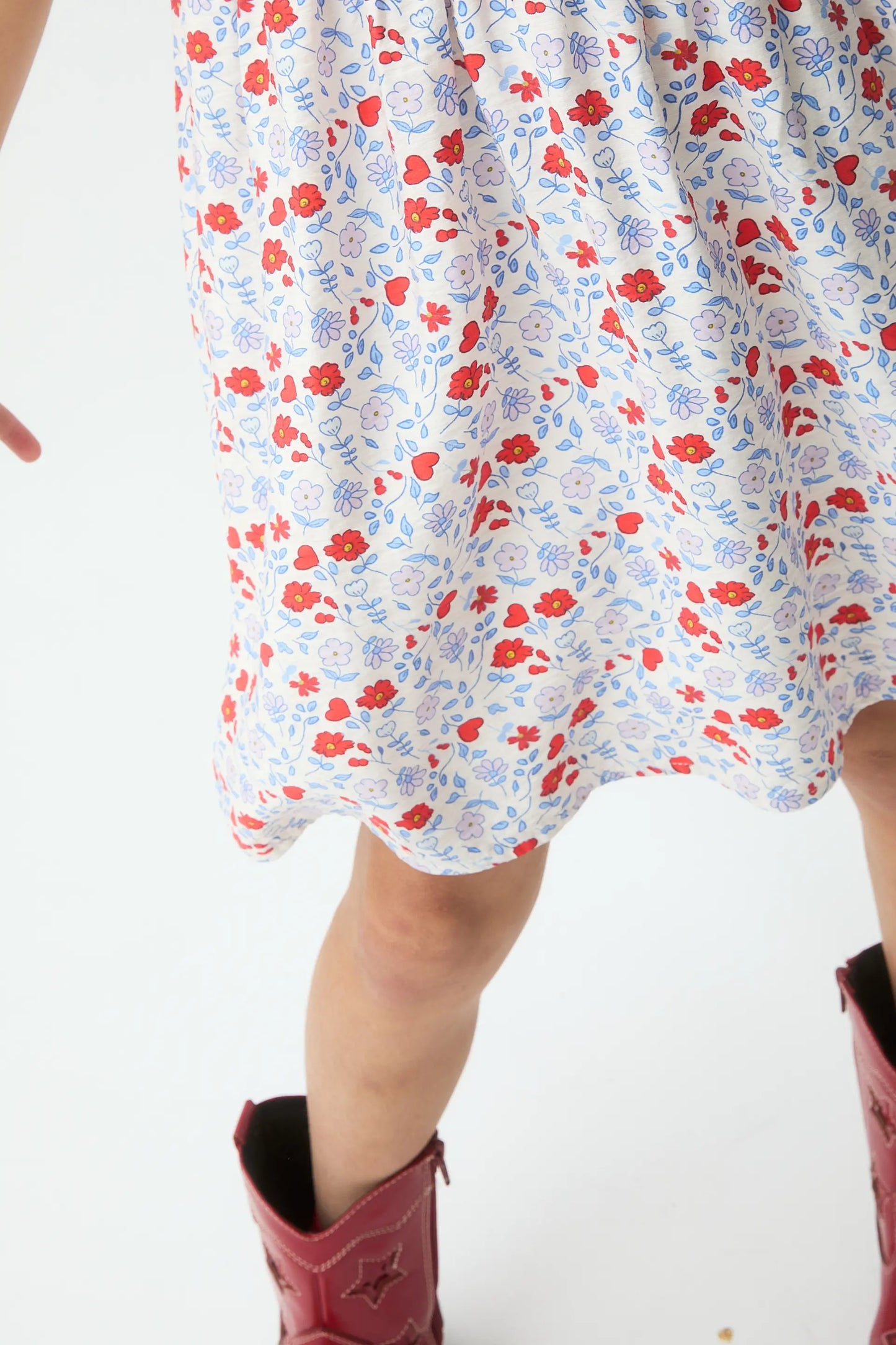 Cute print short dress for girls