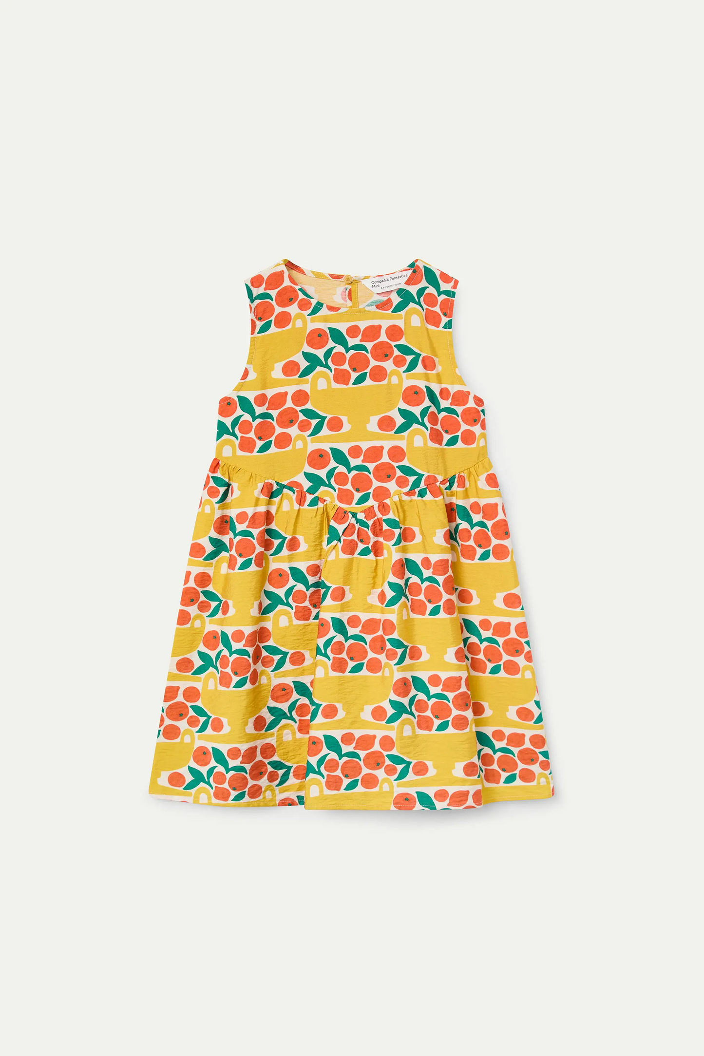 Vestido corto de niña con estampado Citrus