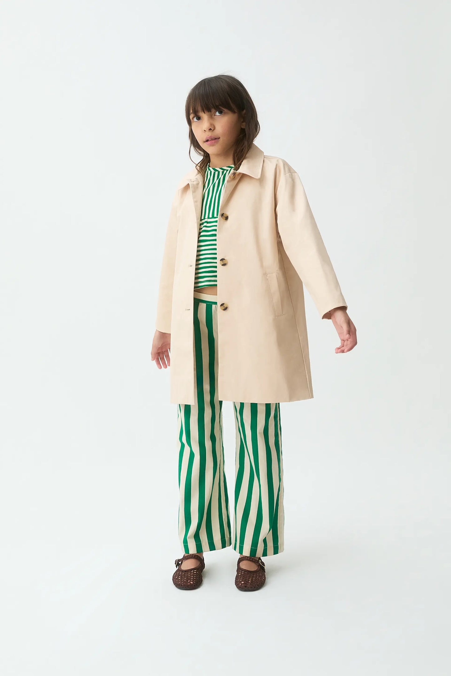 Gabardina de niña con print de Tulipán